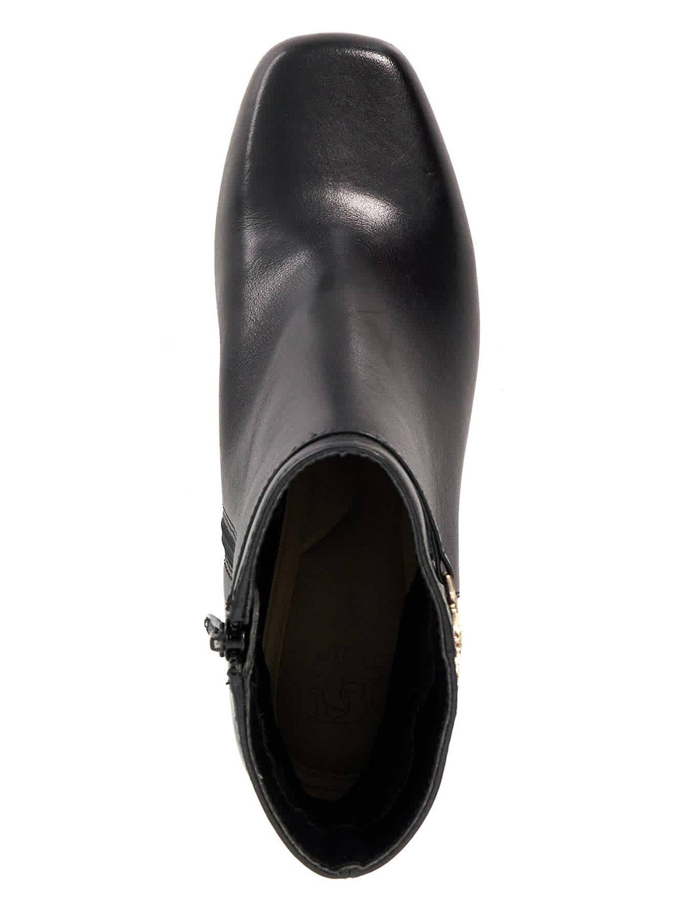 Image 5 of 6 of Dune London Oaklee Side Buckle Block Heel Boots - Black