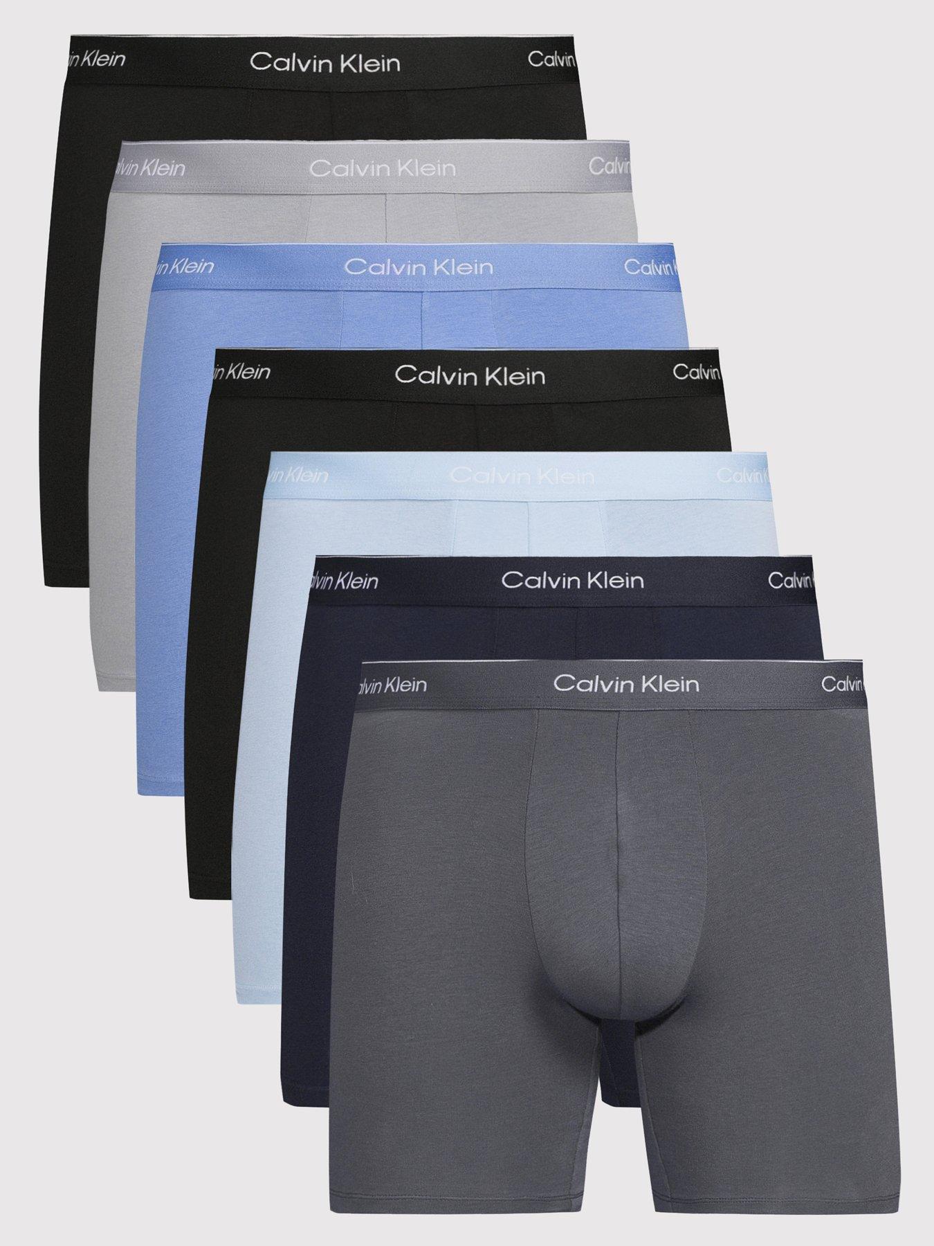 Calvin Klein Underwear Icon Cotton Stretch 7 Pack Boxer Brief - Blue