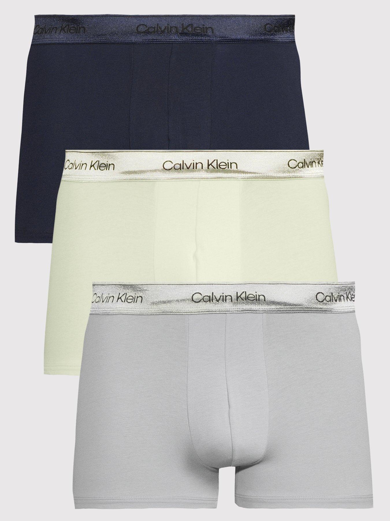 Calvin Klein Underwear Icon Cotton Stretch 3 Pack Shine Trunks - Assorted