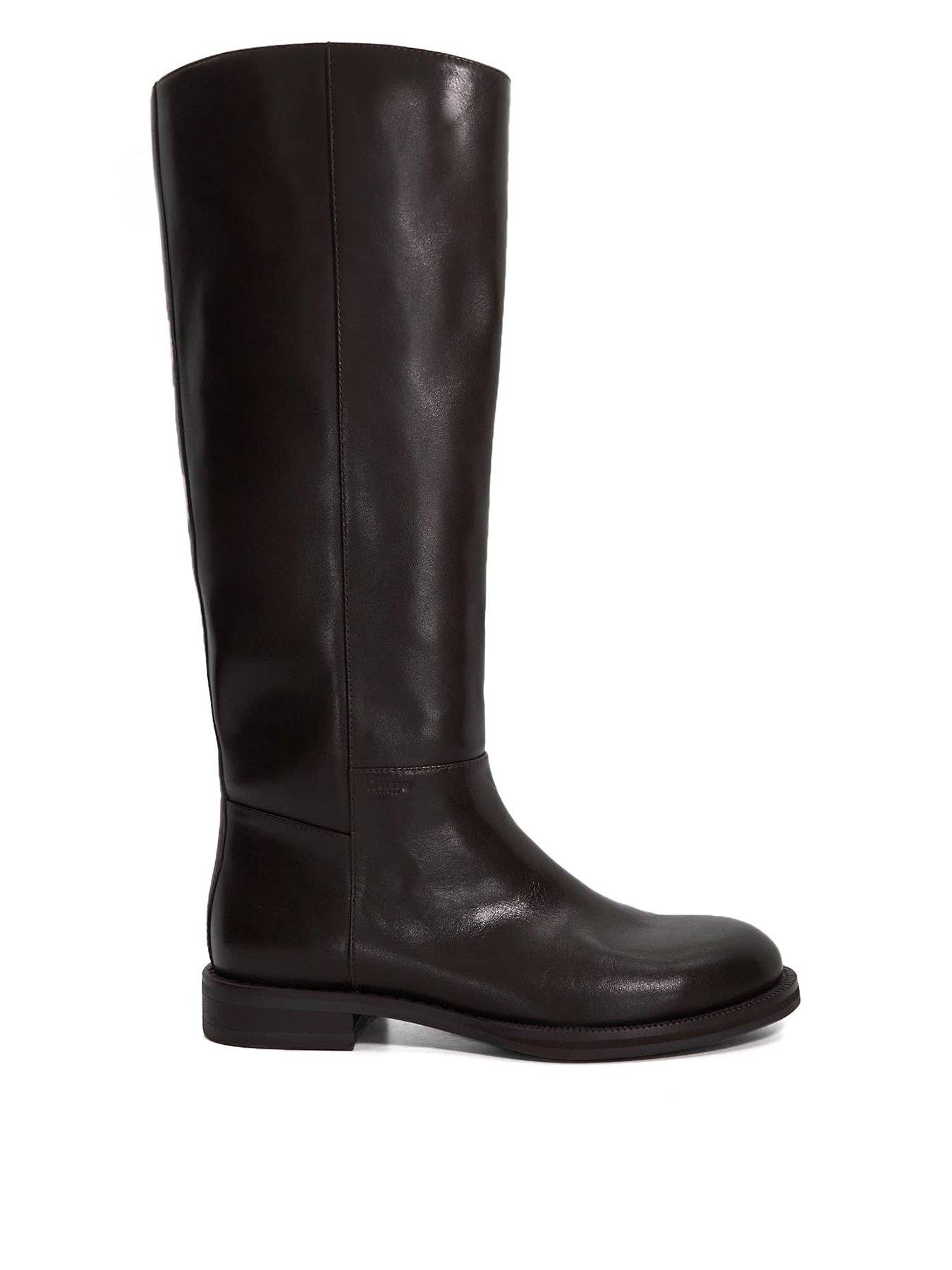 Image 2 of 6 of Dune London Tova Pull On Knee High Boots - Brown