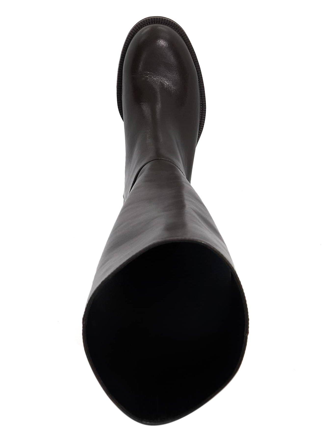Image 5 of 6 of Dune London Tova Pull On Knee High Boots - Brown
