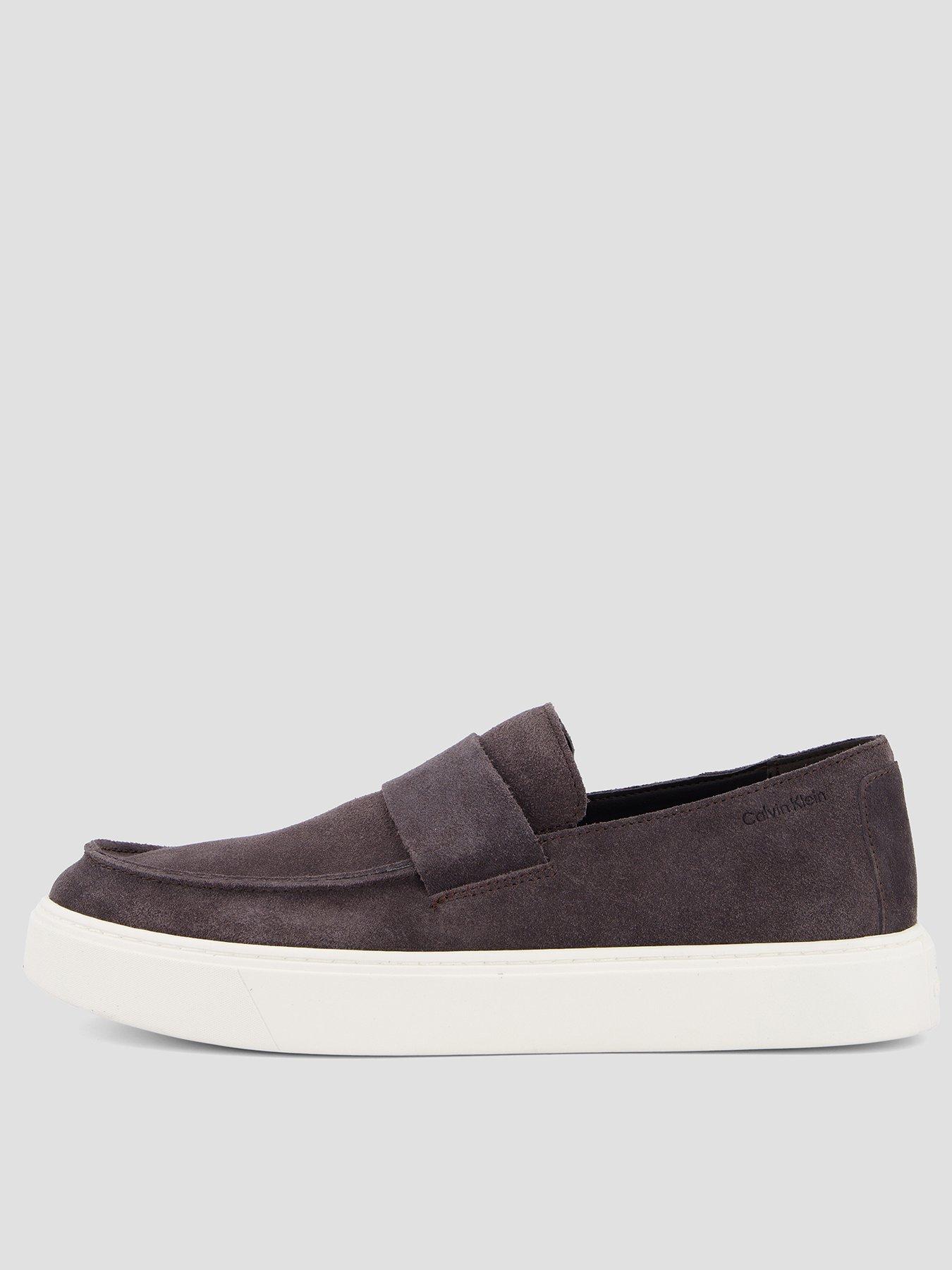 Calvin Klein Hybrid Clean Cup Loafer Band Su, Dark Brown, Size 45=10.5, Men