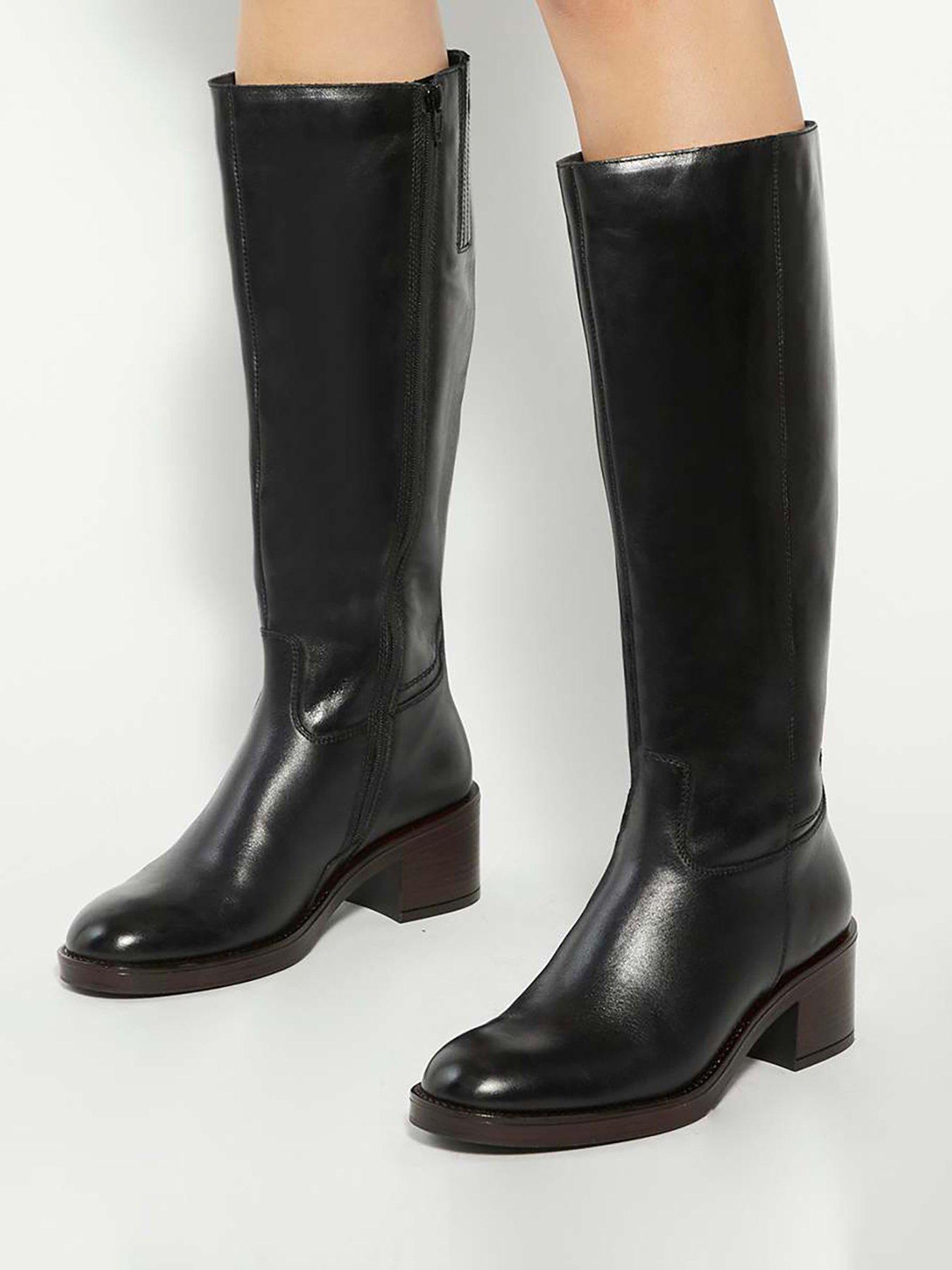 Dune London Tammies Block Heel Boots - Black