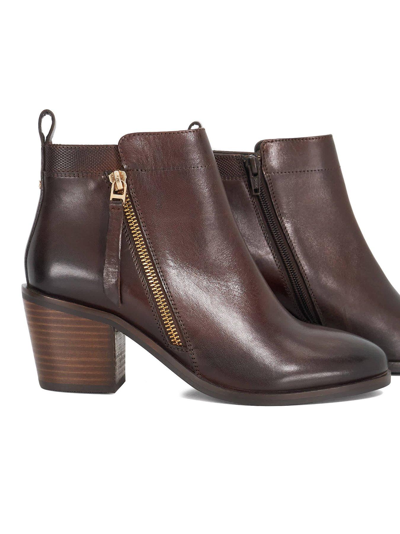 Image 5 of 5 of Dune London Paicing Side Zip Ankle Boots - Brown