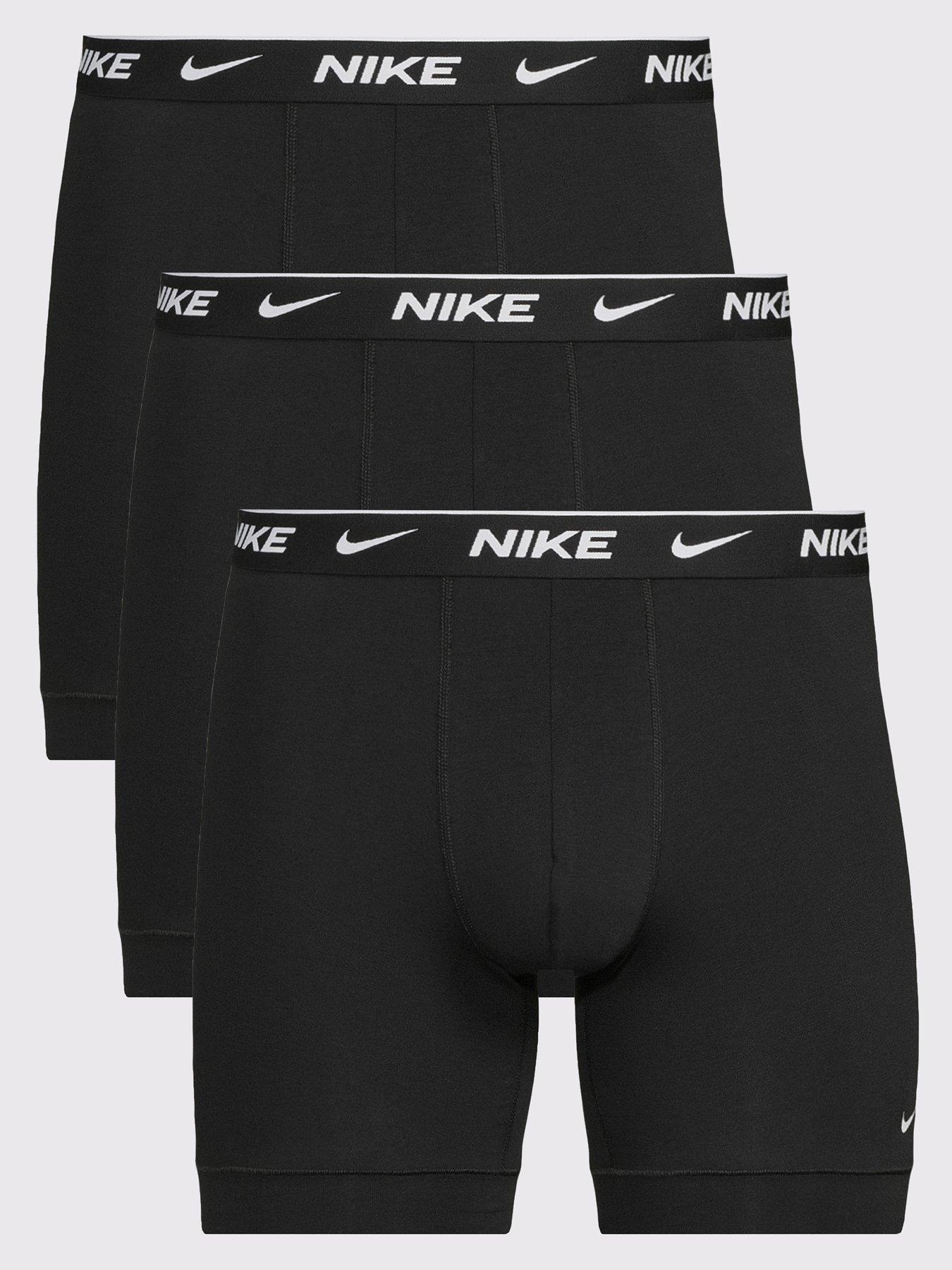 Nike Cotton Stretch 3 Pack Boxer Brief - Black