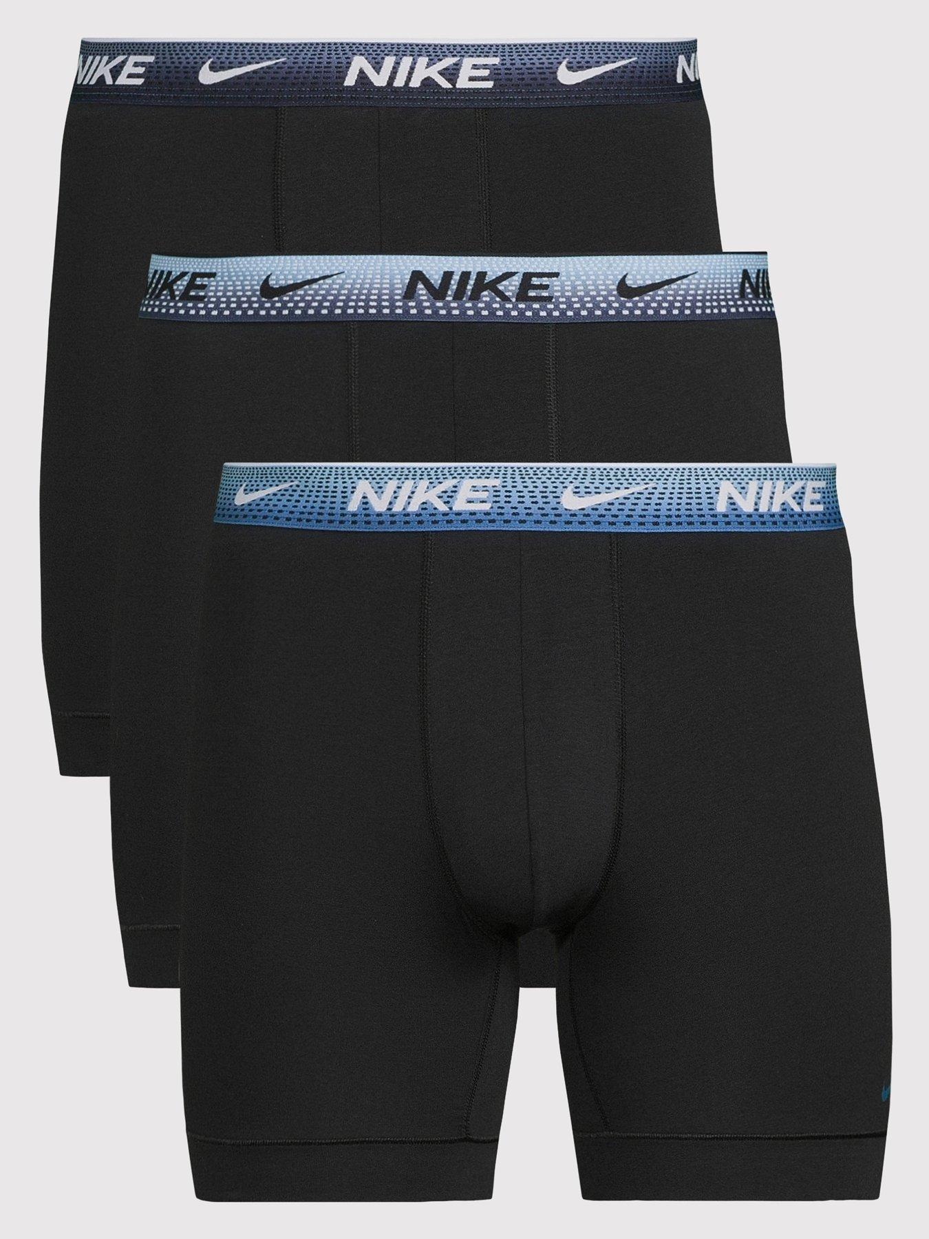 Nike Cotton Stretch 3 Pack Boxer Brief - Black