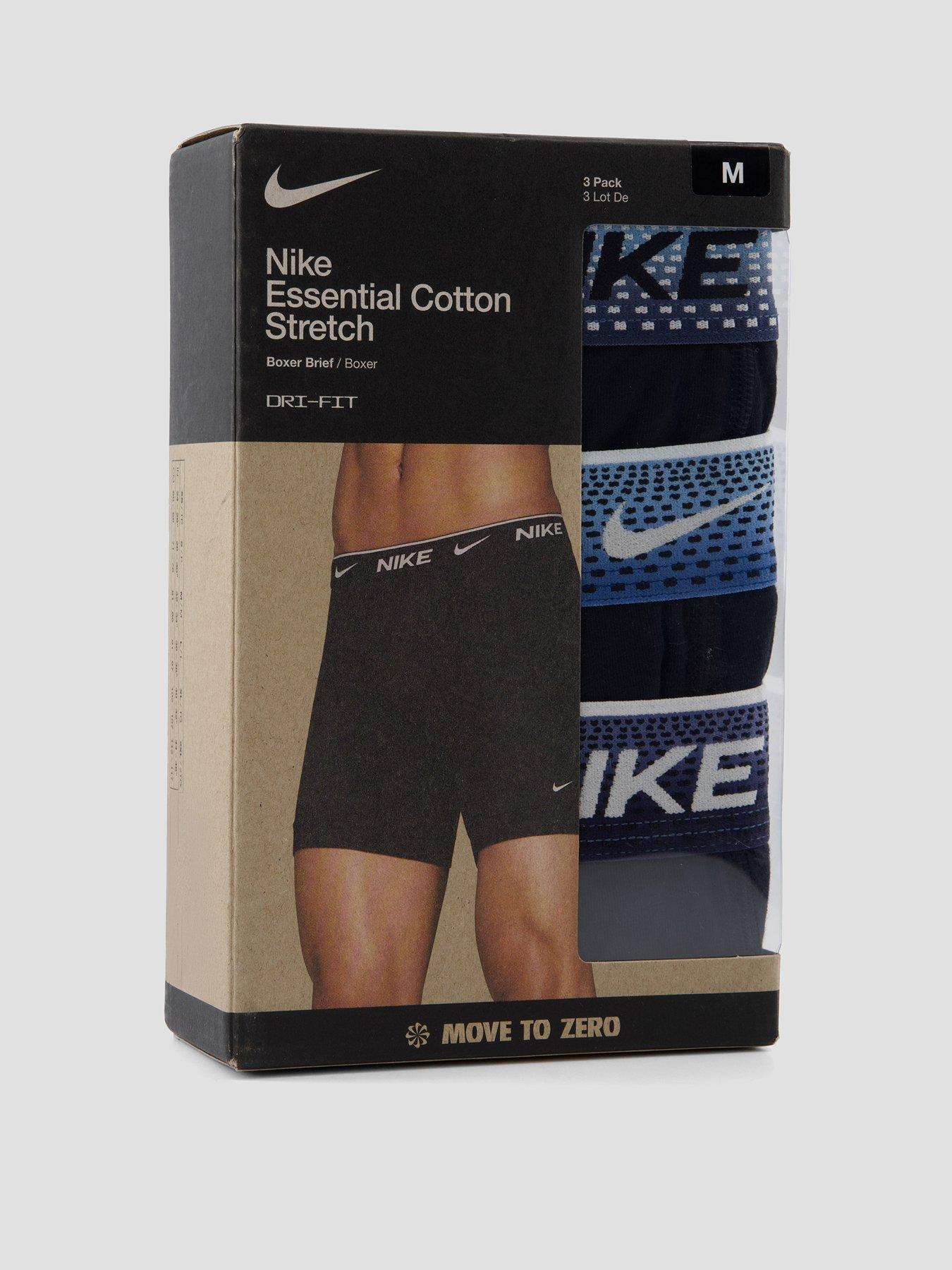 Image 4 of 4 of Nike Cotton Stretch 3 Pack Boxer Brief - Black