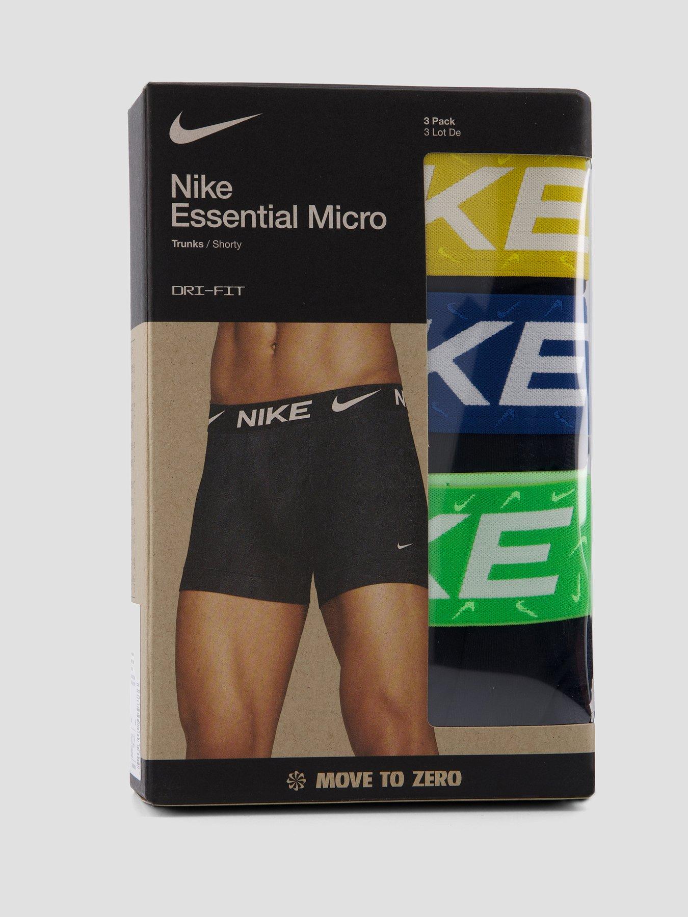Nike Micro 3 Pack Trunks - Black/Multi | Very