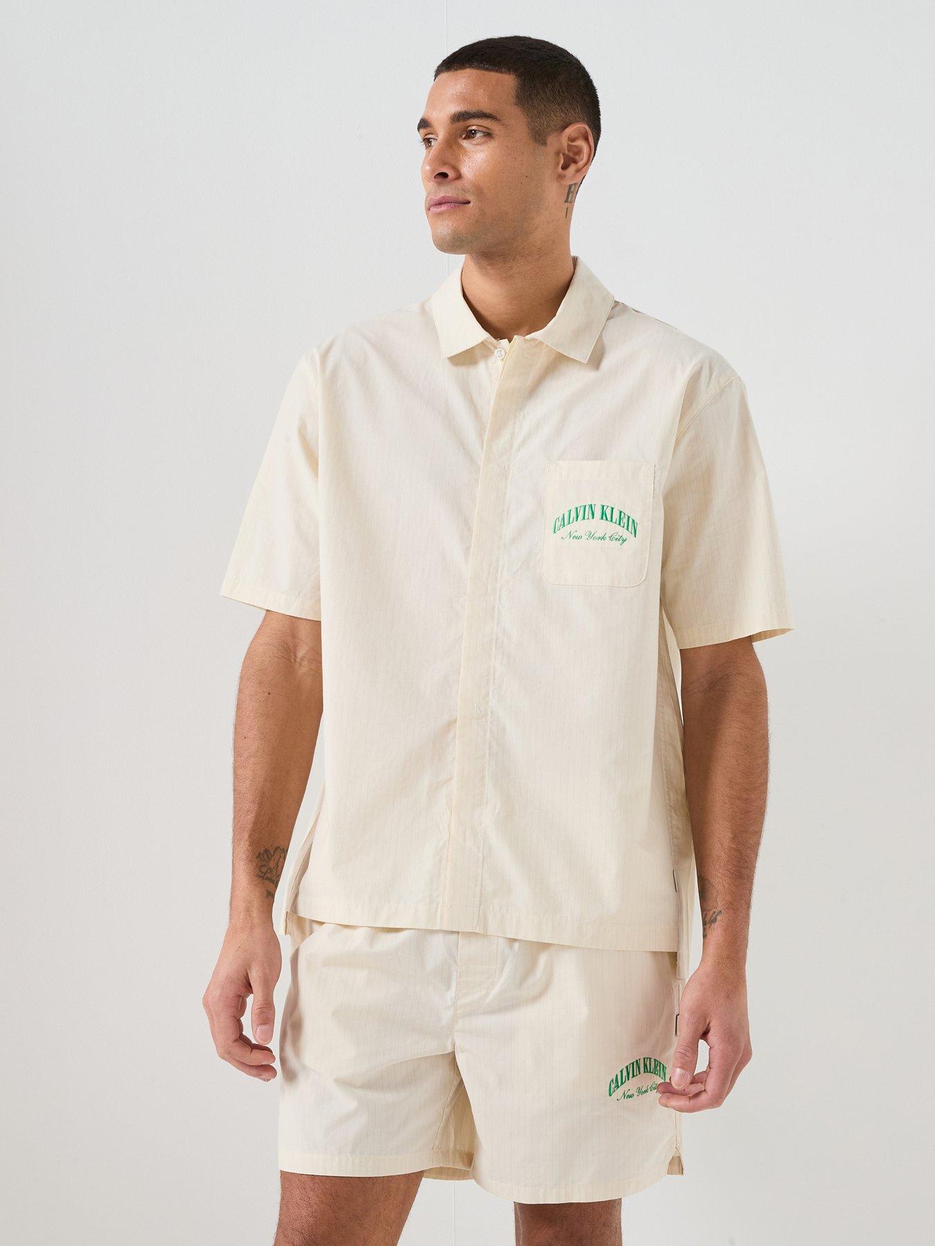 Calvin Klein Loungewear Heritage Crest Sleep Top - Off White