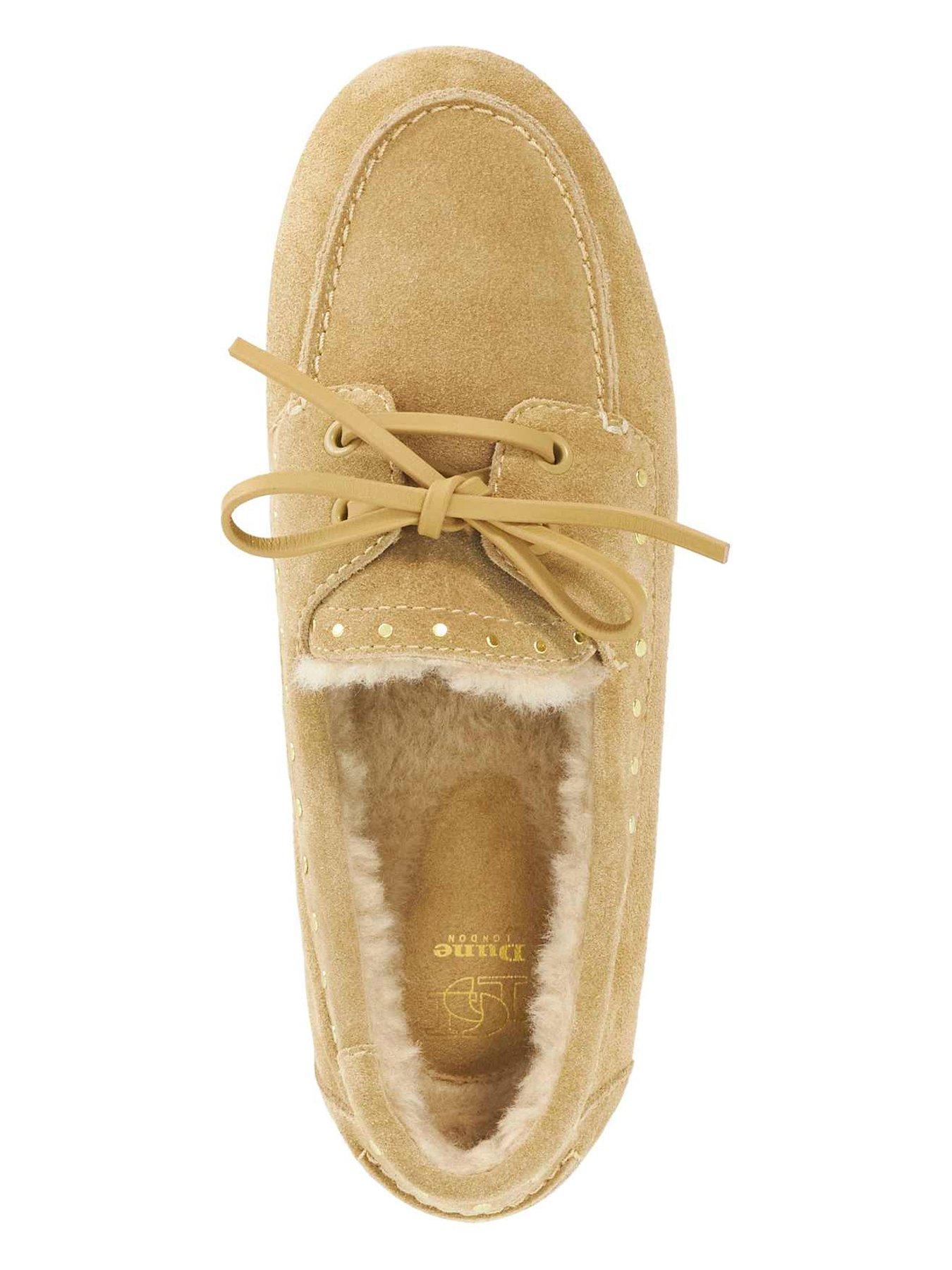 Image 5 of 6 of Dune London Gracefull Faux Fur Lined Loafer - Beige