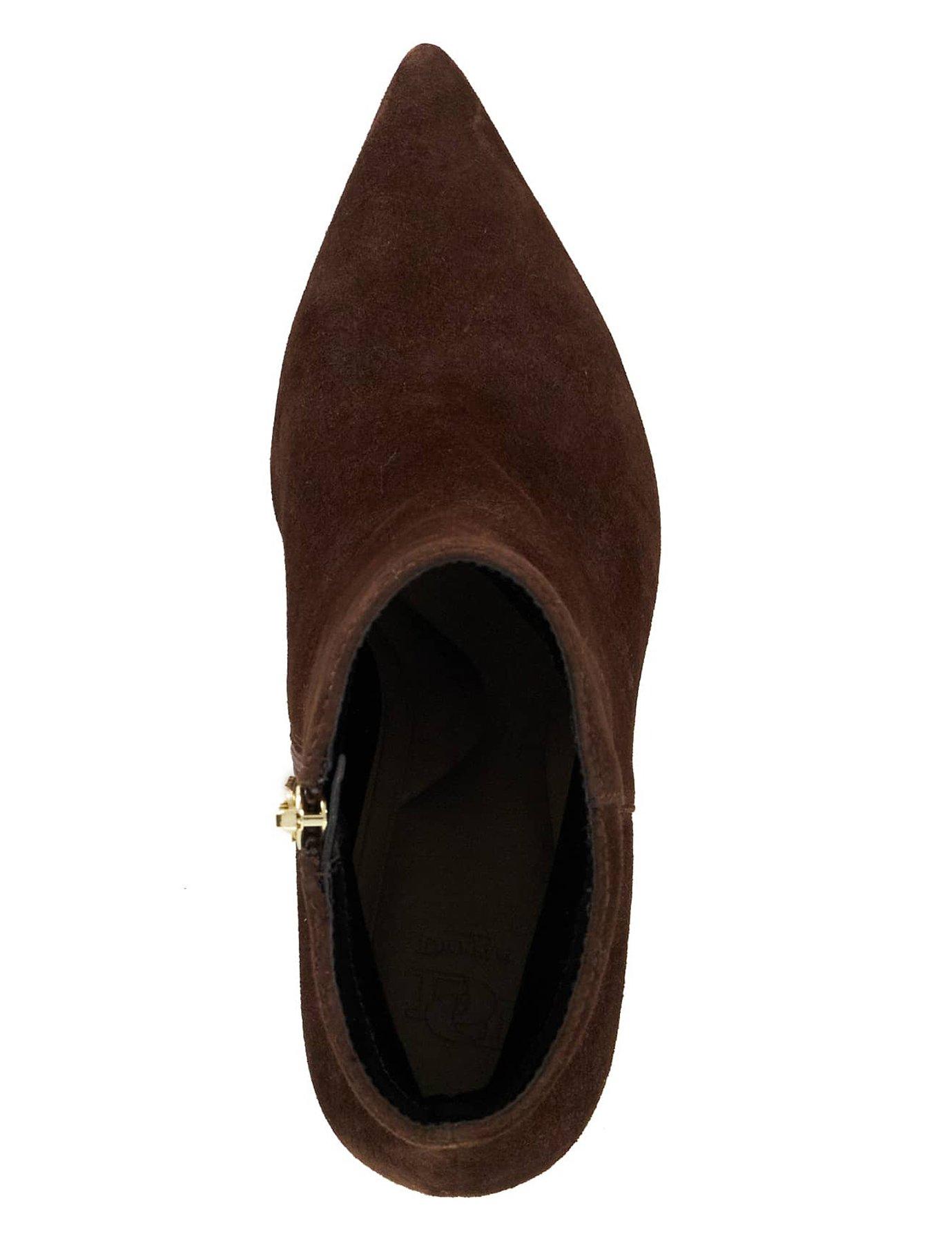 Image 5 of 6 of Dune London Obsessively Pointed Toe High Heel Boots - Brown