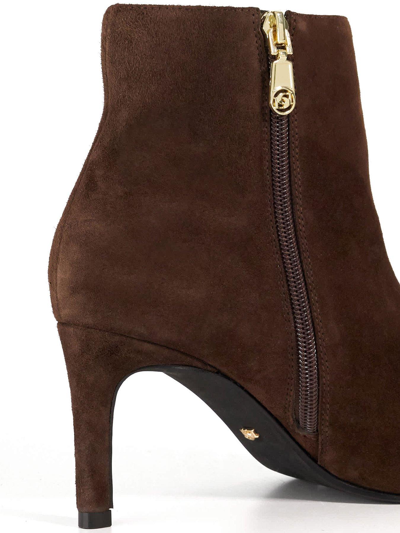 Image 6 of 6 of Dune London Obsessively Pointed Toe High Heel Boots - Brown