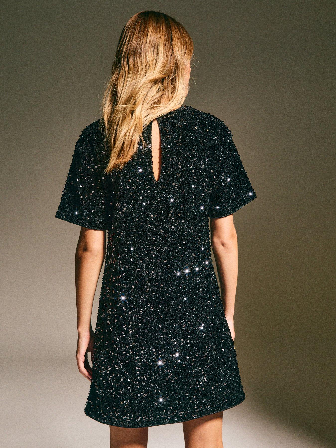 black velvet t shirt dress Velvet T-Shirt Dress | Per Una