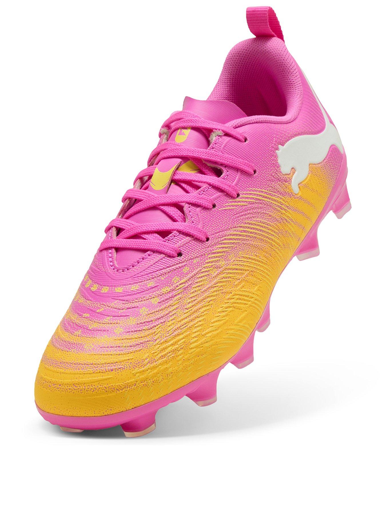 Image 2 of 5 of Puma Junior Future 9 Play Firm Ground Football Boots - Pink