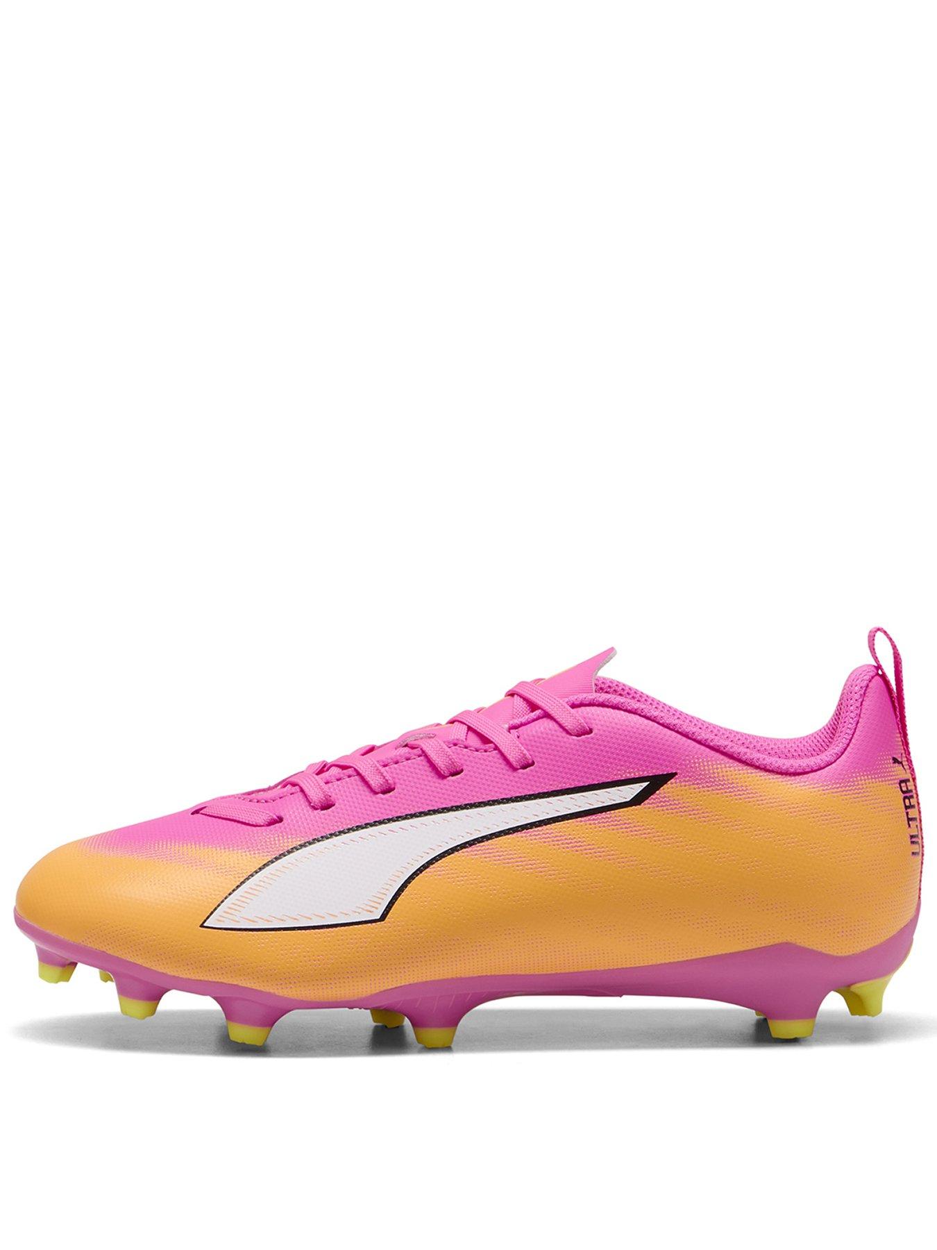 Puma Junior Ultra 6 Play Firm Ground Football Boots - Pink