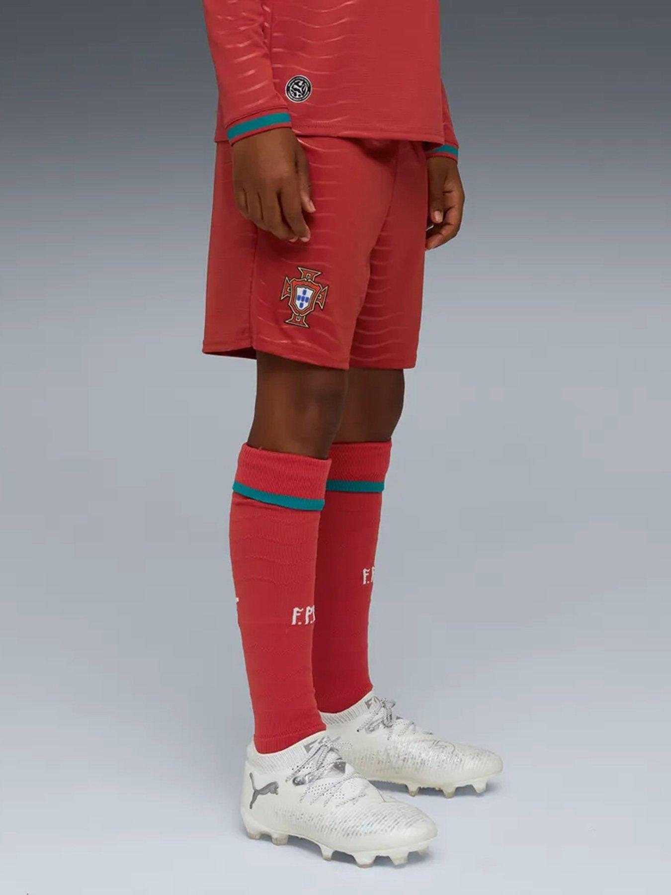 Puma Junior Portugal Home Replica Football Shorts - Red
