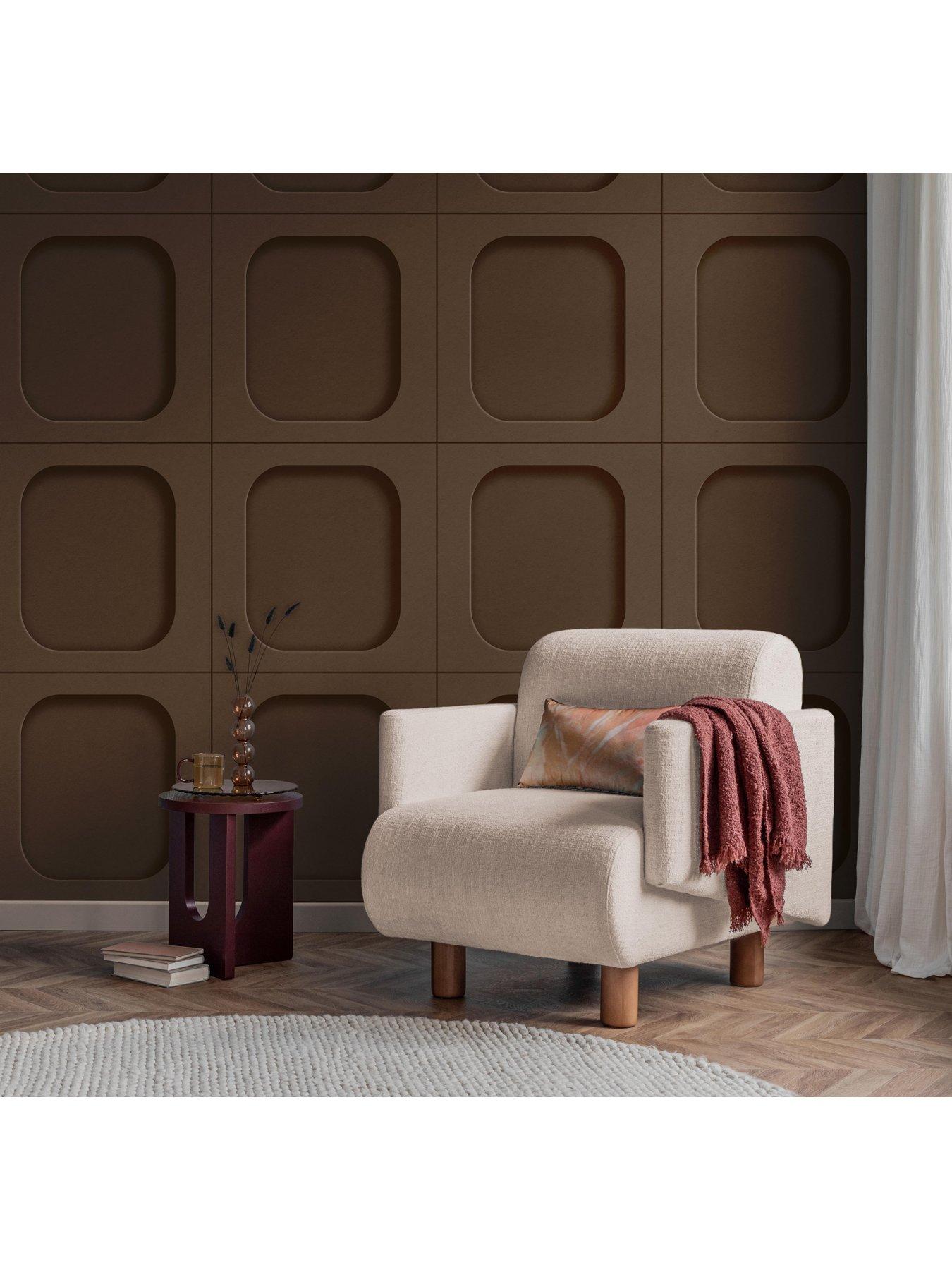 Image 3 of 3 of Fine Decor Sloane Panel Chestnut Wallpaper
