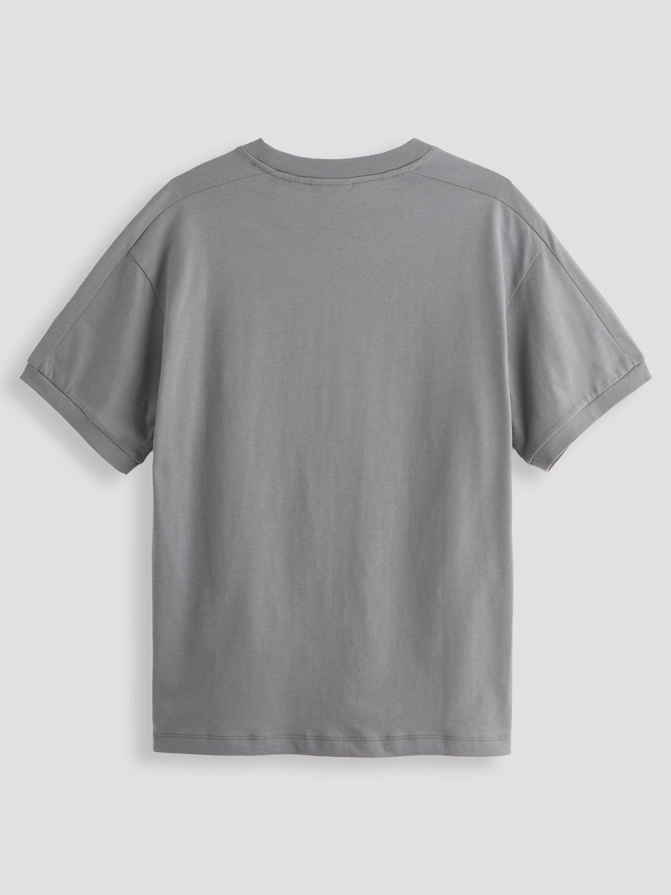 Image 2 of 4 of EA7 Emporio Armani Boys Train Logo Series Tape Short Sleeve T-Shirt - Grey