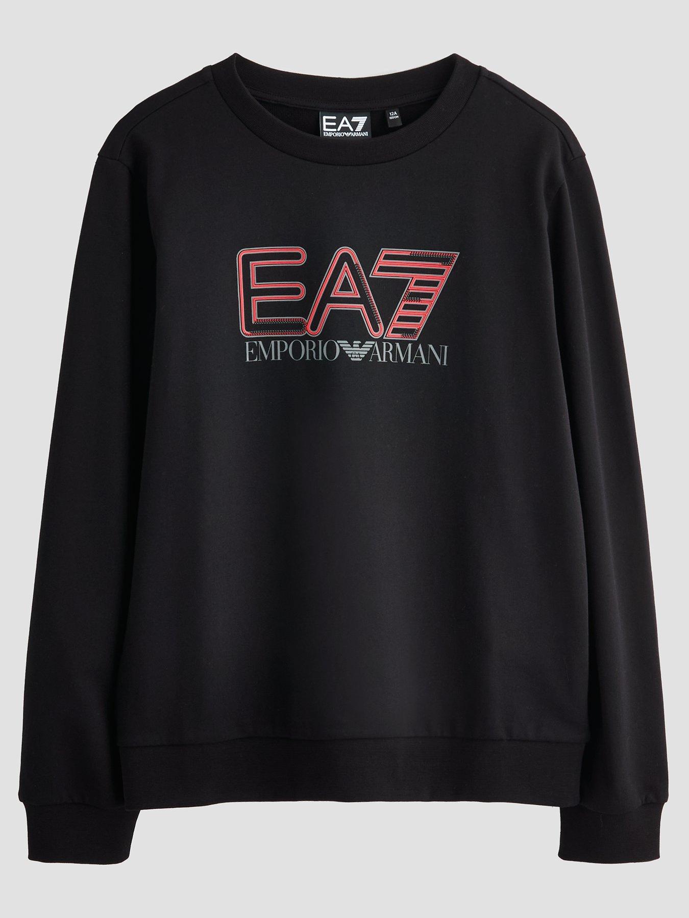 EA7 Emporio Armani: Boys Train Visibility Sweatshirt - Black