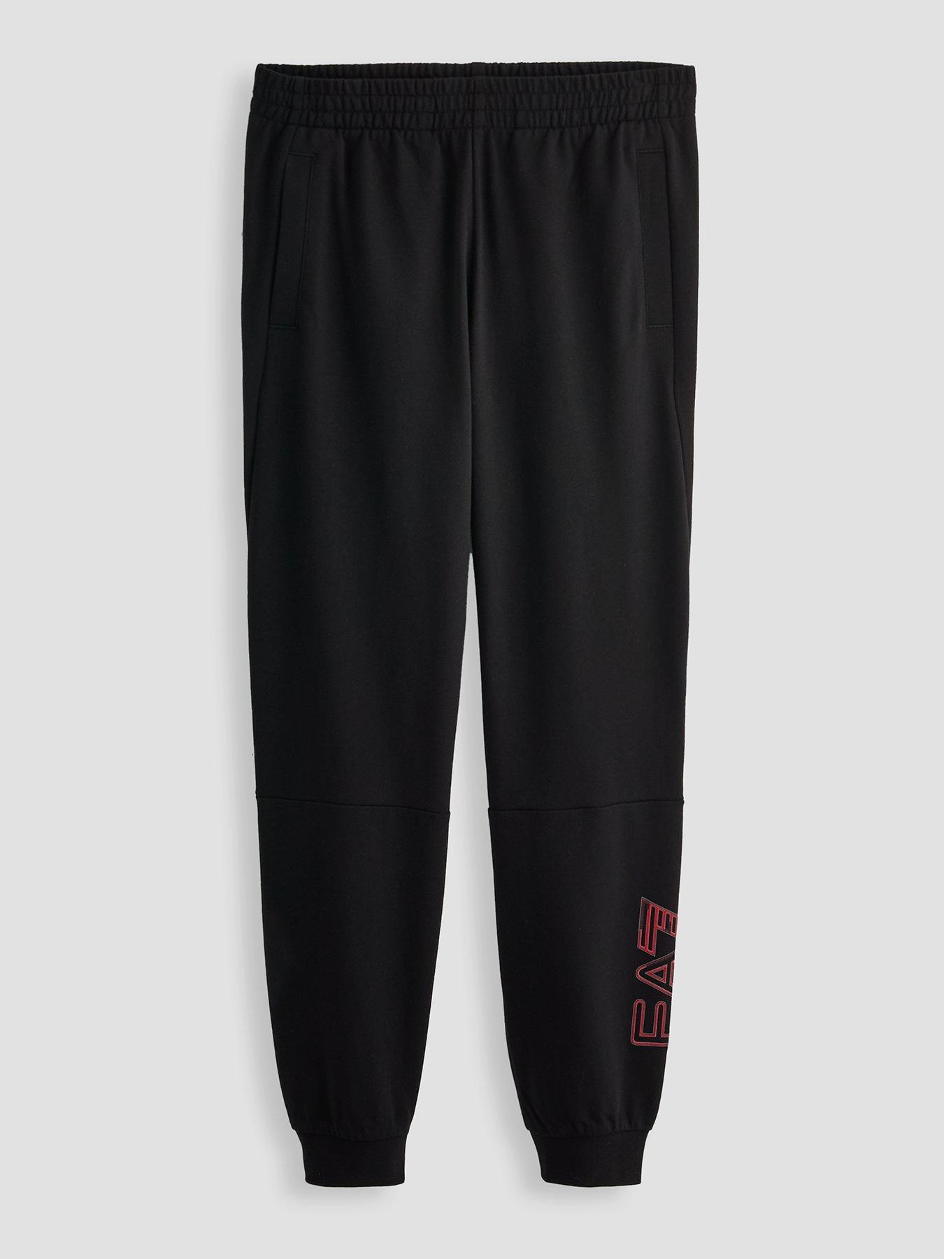 Image 1 of 4 of EA7 Emporio Armani Boys Train Visibility Jog Pants - Black