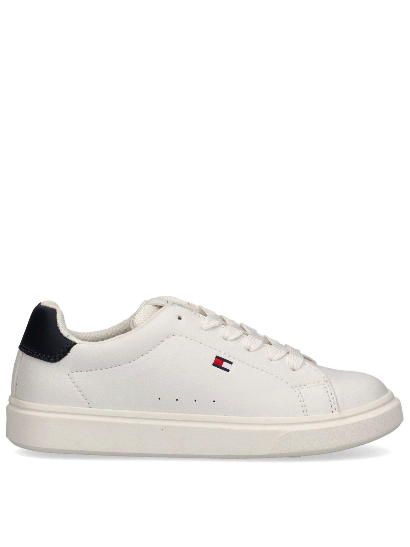 Tommy Hilfiger Boys Low Cut Lace-Up Sneaker - White