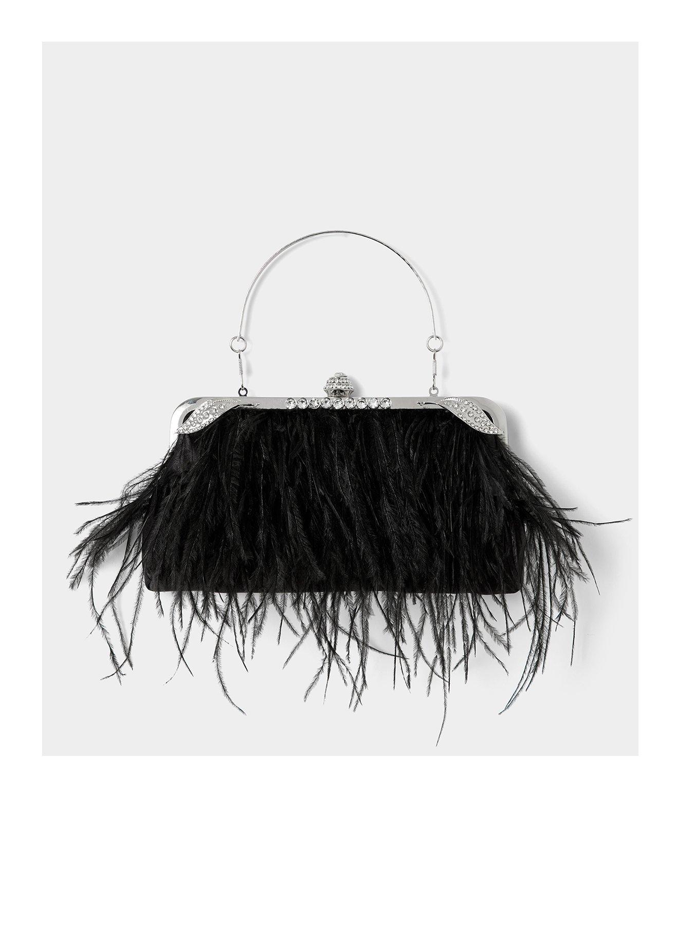 Joe Browns Black Feather Bag - Black