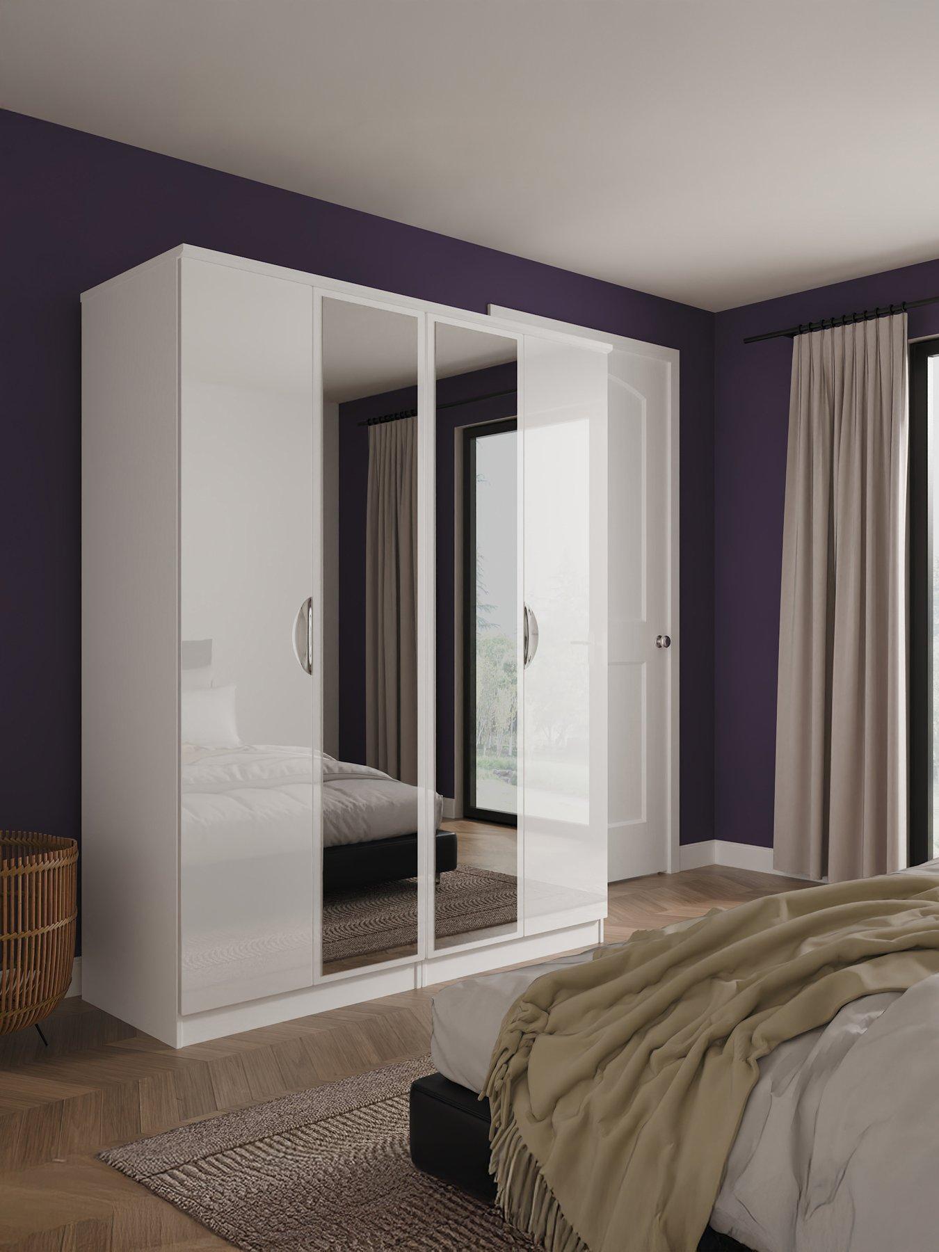 SWIFT Alva 4 Double Mirror Wardrobe - Ready Assembled