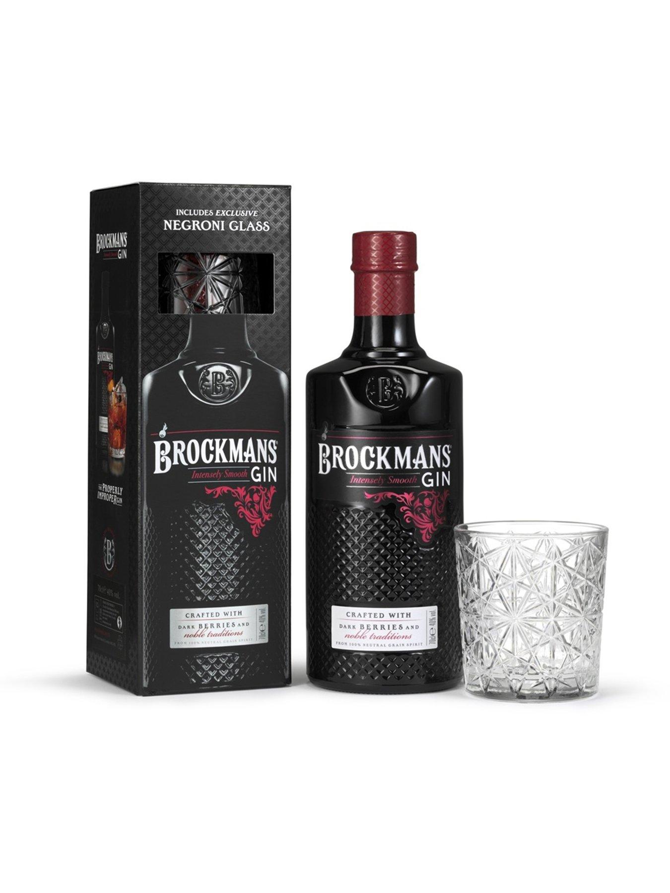 Brockmans Gin 70cl and Negroni Glass Pack | Very