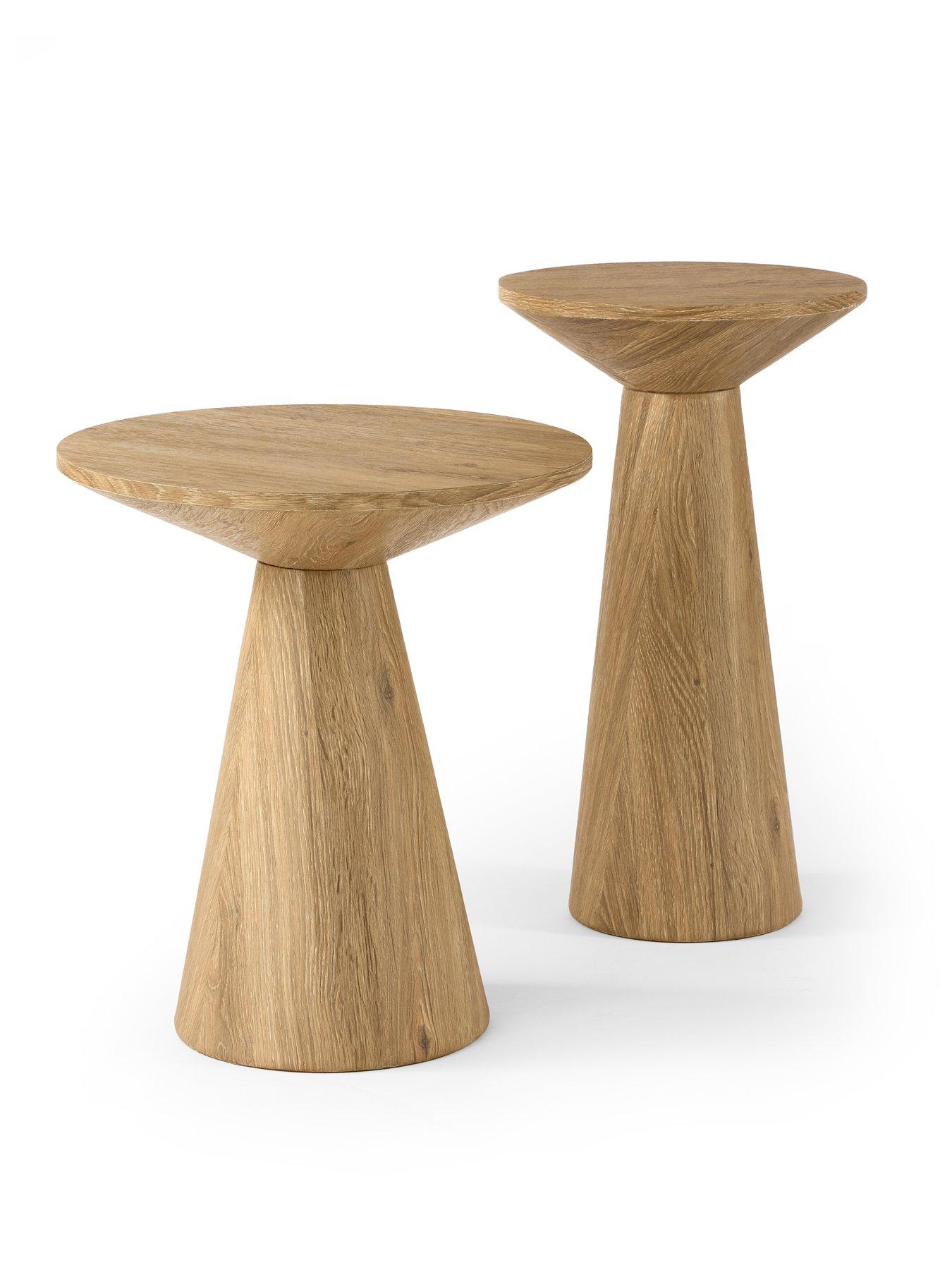 Image 3 of 6 of Michelle Keegan Home Sculpt Set of&nbsp;2 Side Tables - Oak - FSC&reg; Certified