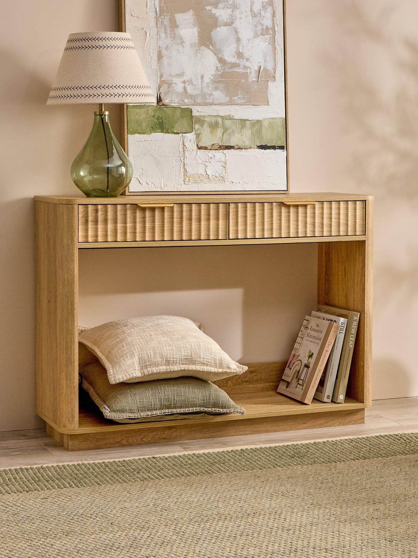 Michelle Keegan Home Sculpt Console Table - Oak