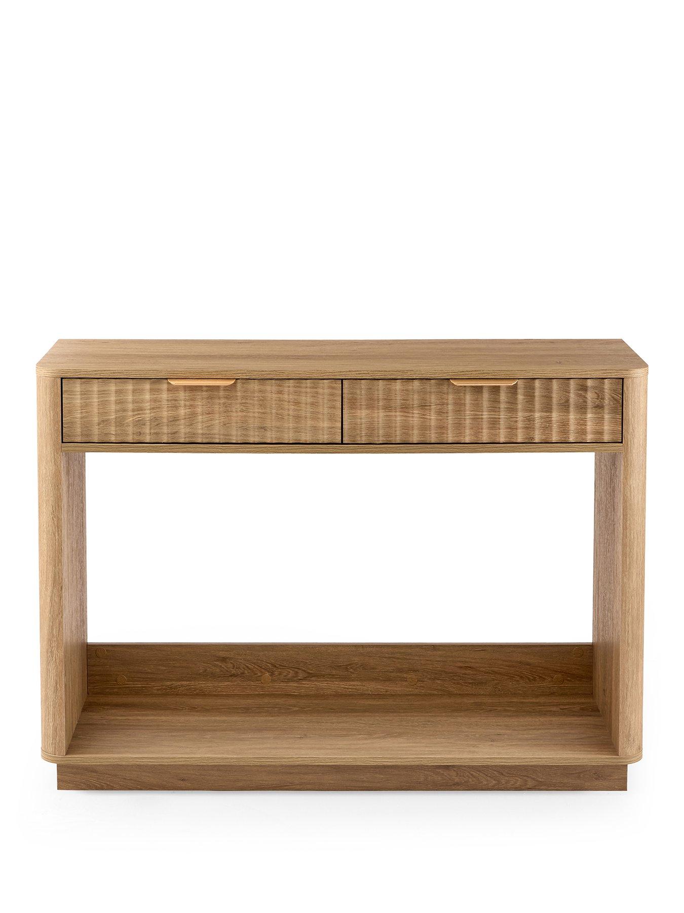 Image 2 of 7 of Michelle Keegan Home Sculpt Console Table - Oak - FSC&reg; Certified