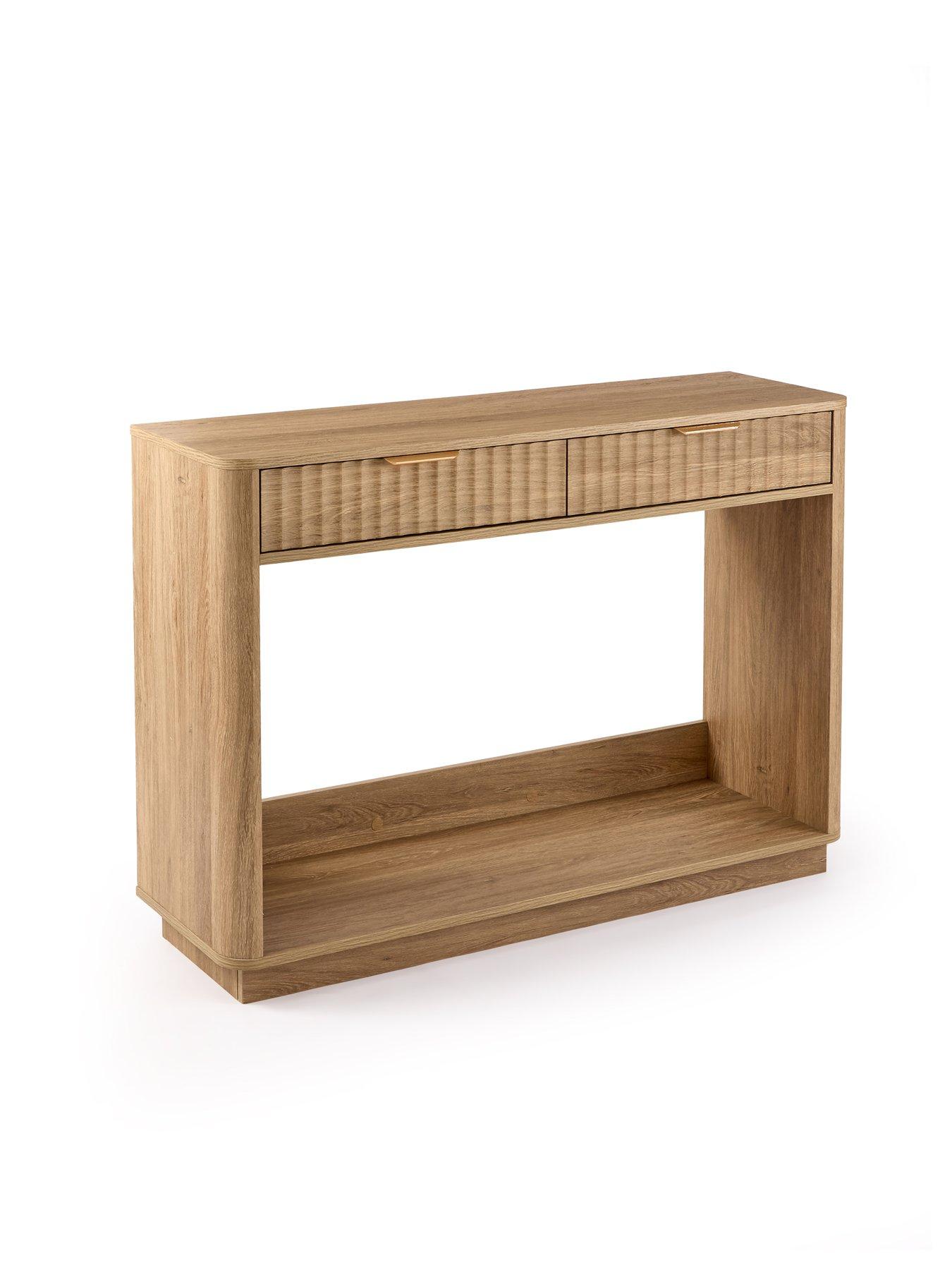Image 3 of 7 of Michelle Keegan Home Sculpt Console Table - Oak - FSC&reg; Certified