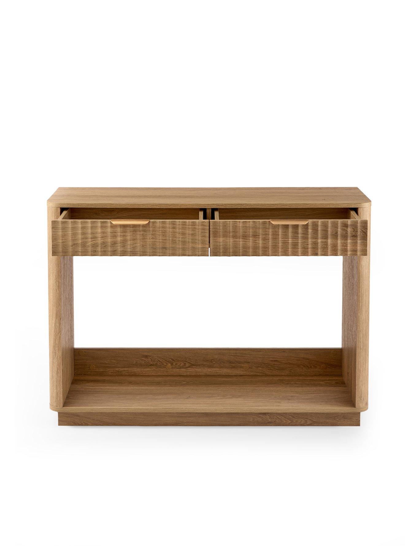 Image 4 of 7 of Michelle Keegan Home Sculpt Console Table - Oak - FSC&reg; Certified