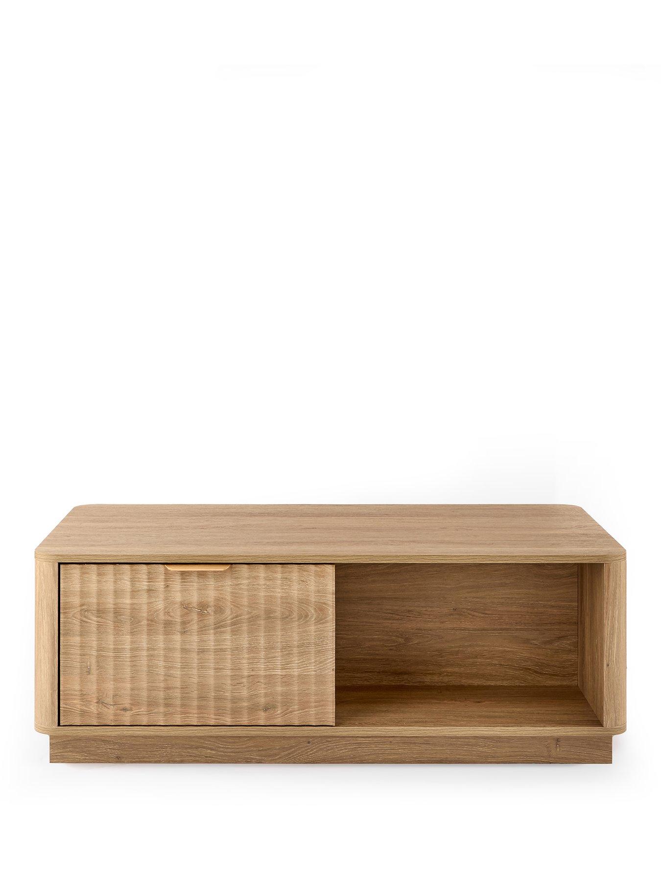 Image 2 of 7 of Michelle Keegan Home Sculpt 2 Drawer&nbsp;Coffee Table - Oak - FSC&reg; Certified