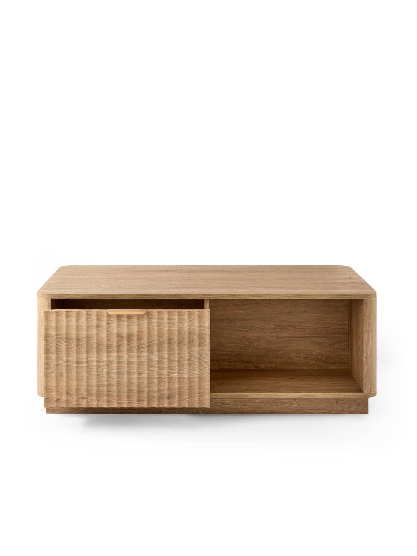 Image 4 of 7 of Michelle Keegan Home Sculpt 2 Drawer&nbsp;Coffee Table - Oak - FSC&reg; Certified