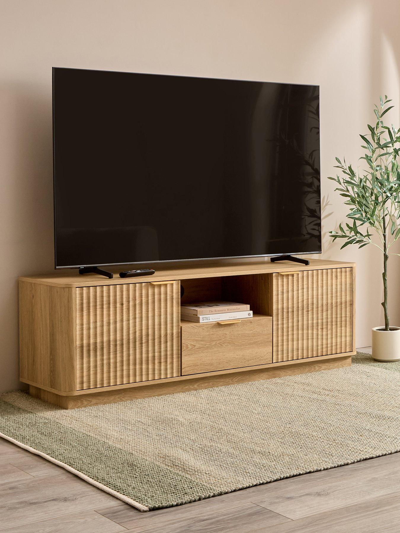 Michelle Keegan Home Sculpt TV Unit - fits Up To 75 inch TV - Oak