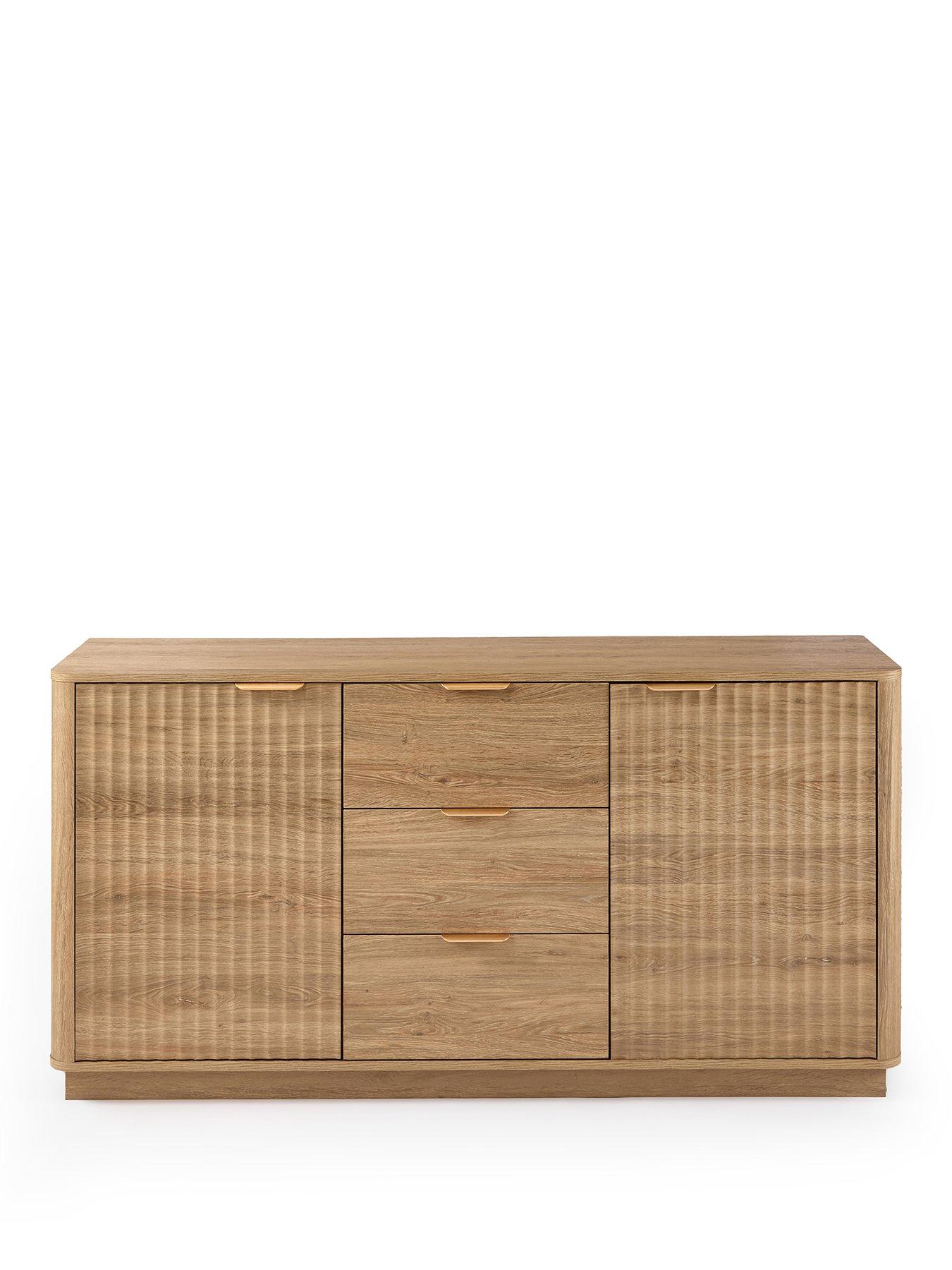 Image 2 of 7 of Michelle Keegan Home Sculpt 2 Door, 3 Drawer Sideboard - Oak - FSC&reg; Certified