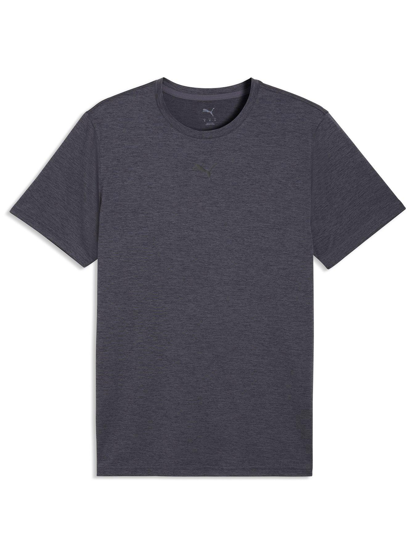 Puma Mens Training Tad Essentials Heather Cat T-Shirt - Grey