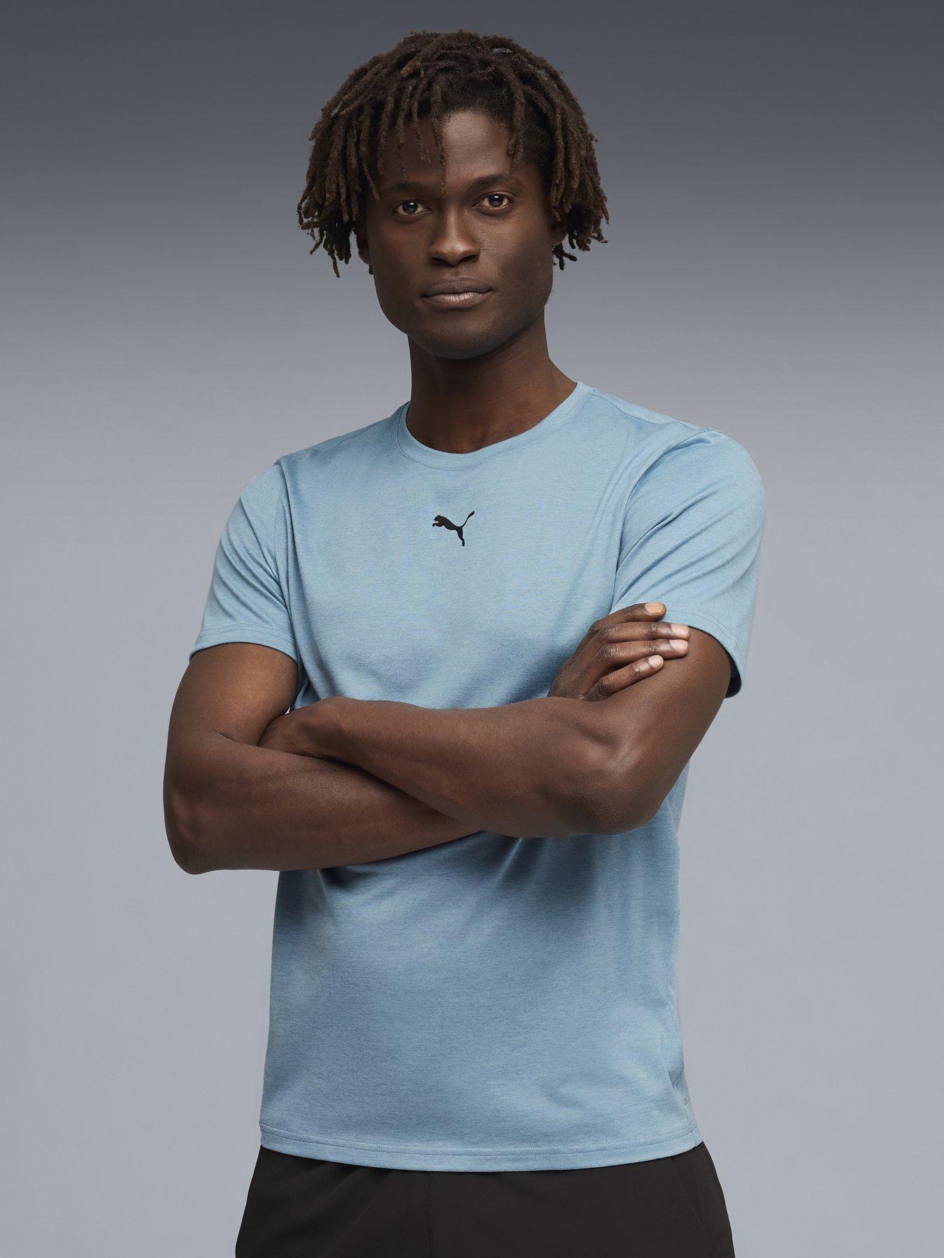 Puma Mens Training Tad Essentials Heather Cat T-Shirt - Blye