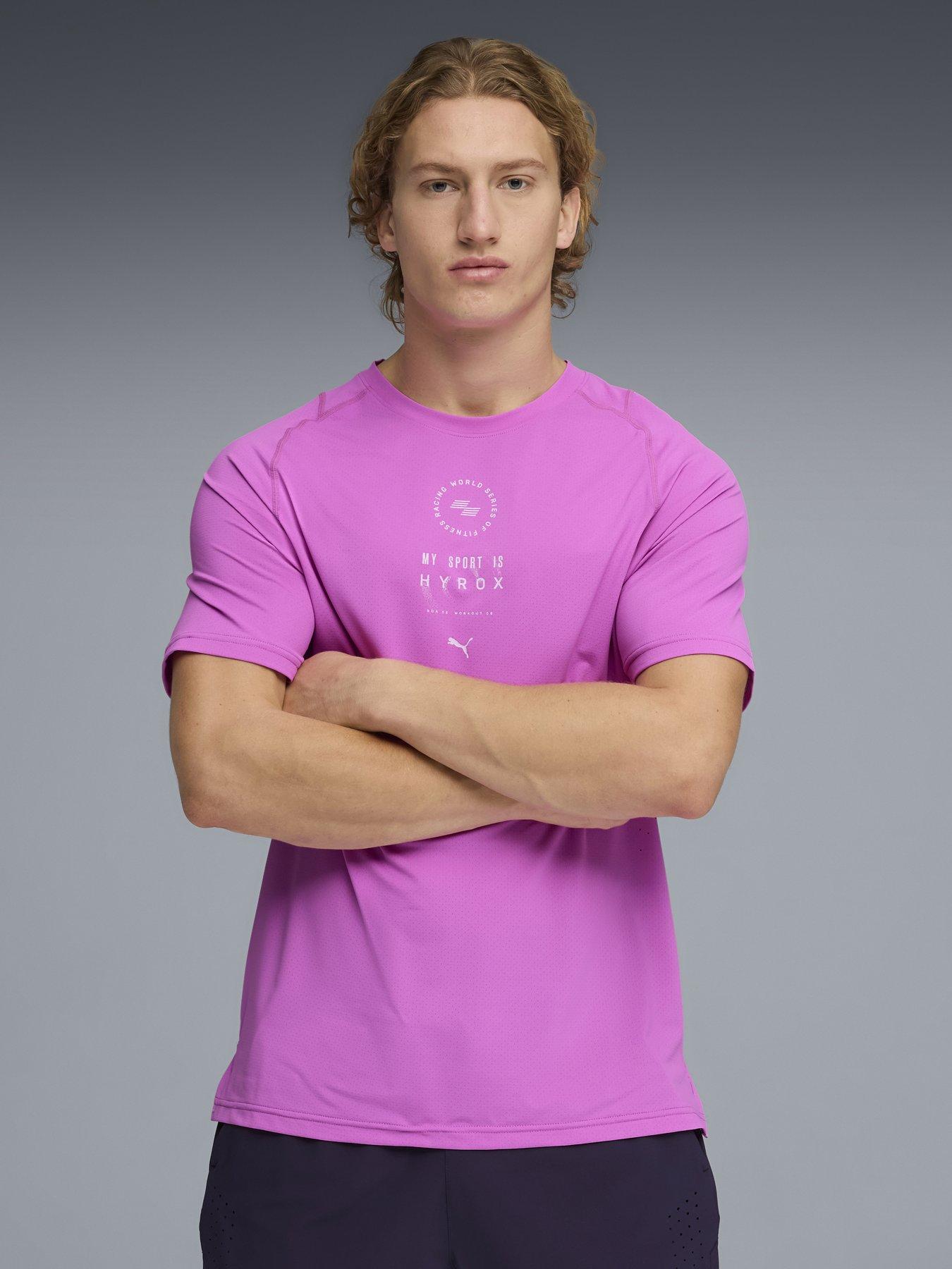 Puma Mens Training X Hyrox Dryelite Training T-Shirt, Pink, Size M, Men