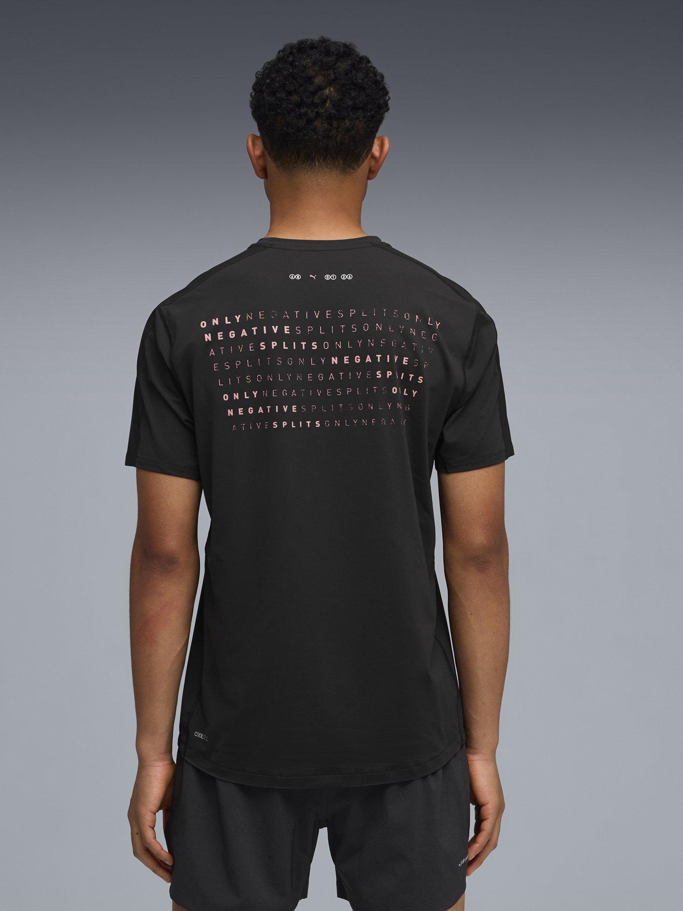 Image 2 of 5 of Puma Mens Running Coolcell Back Graphic T-Shirt - Black