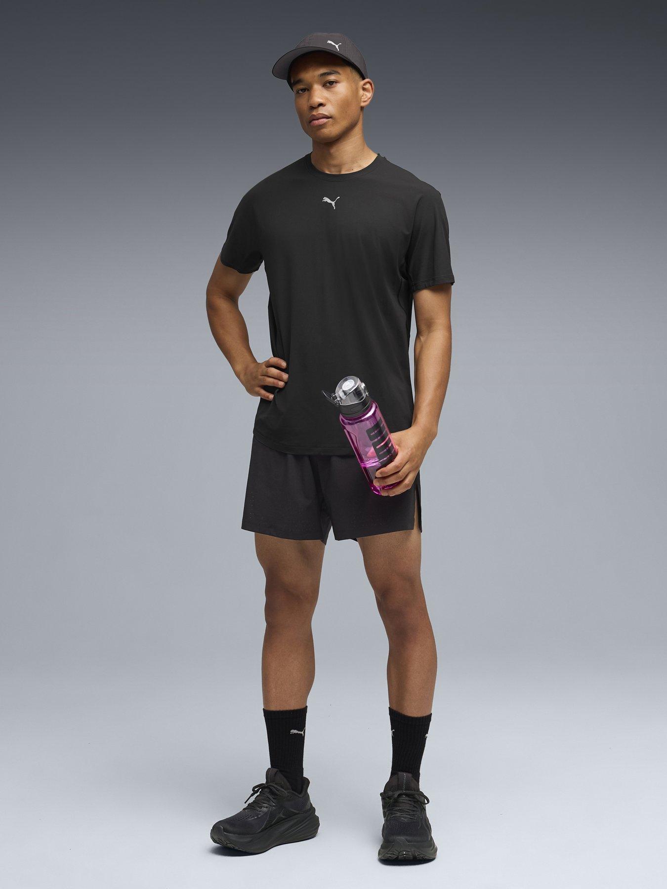 Image 3 of 5 of Puma Mens Running Coolcell Back Graphic T-Shirt - Black