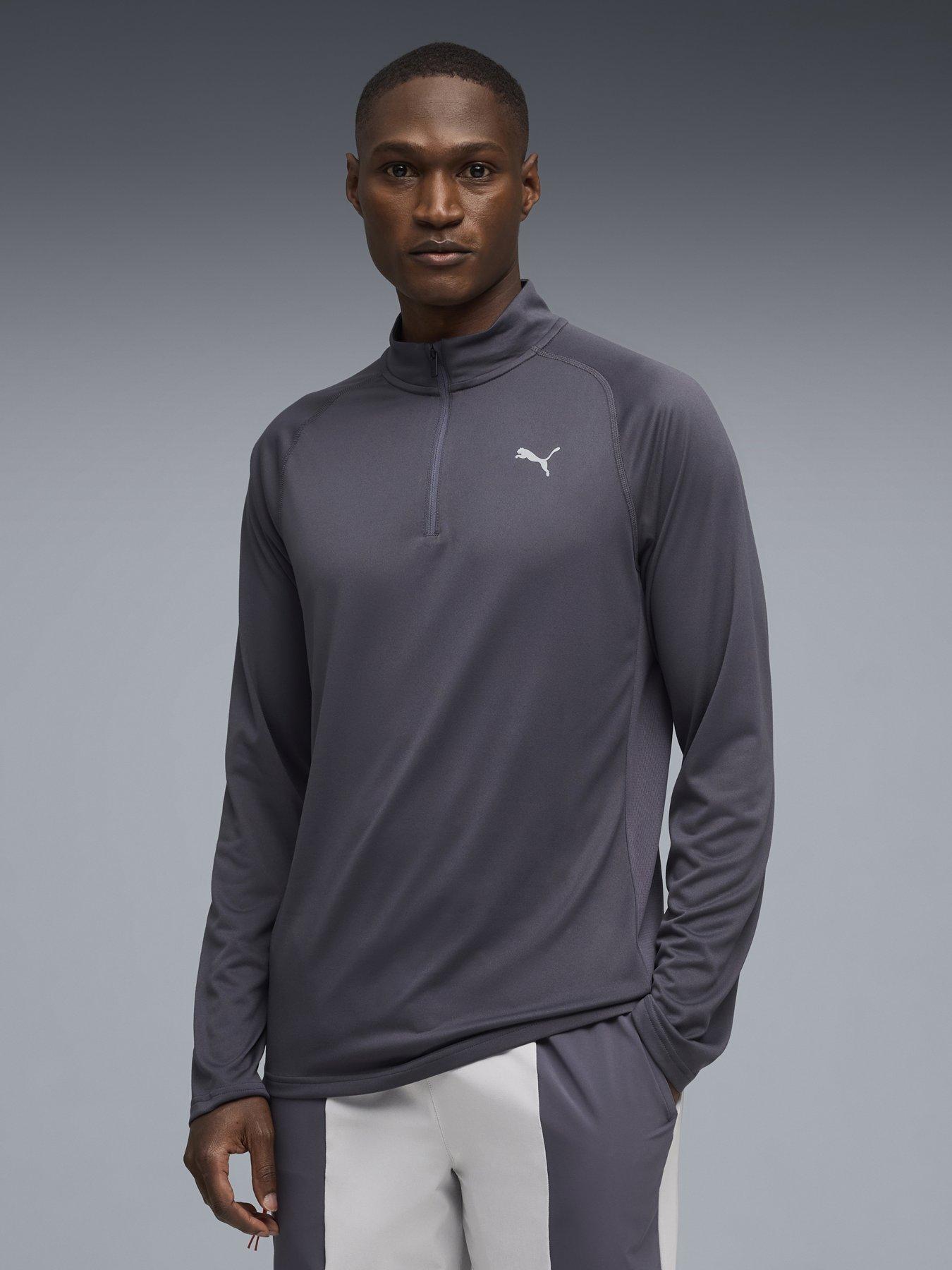 Puma Mens Training Pwr Fabrix Mix 1/4 Zip, Grey, Size 2Xl, Men
