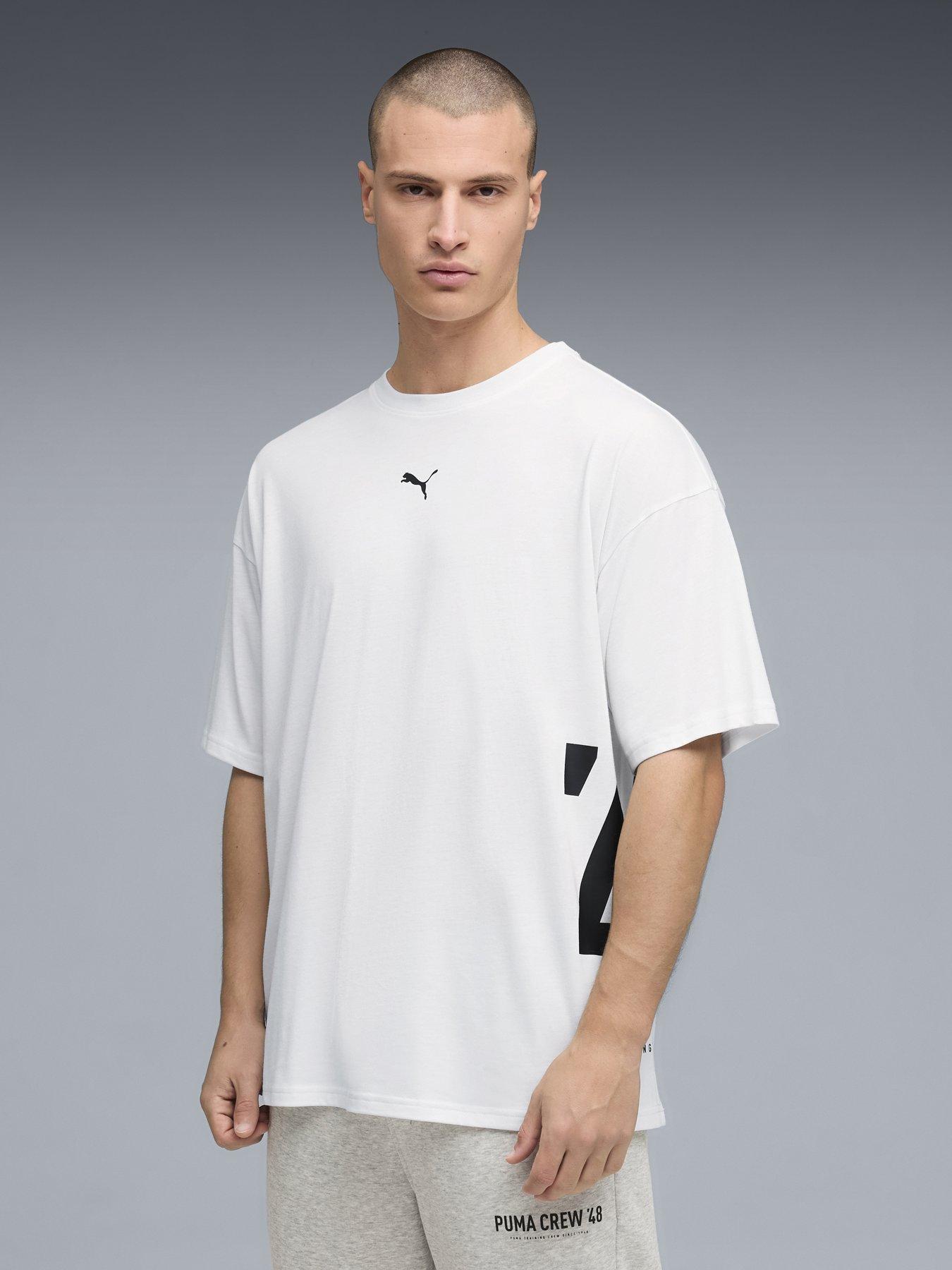 Puma Mens Training Graphic Oversized T-Shirt - White