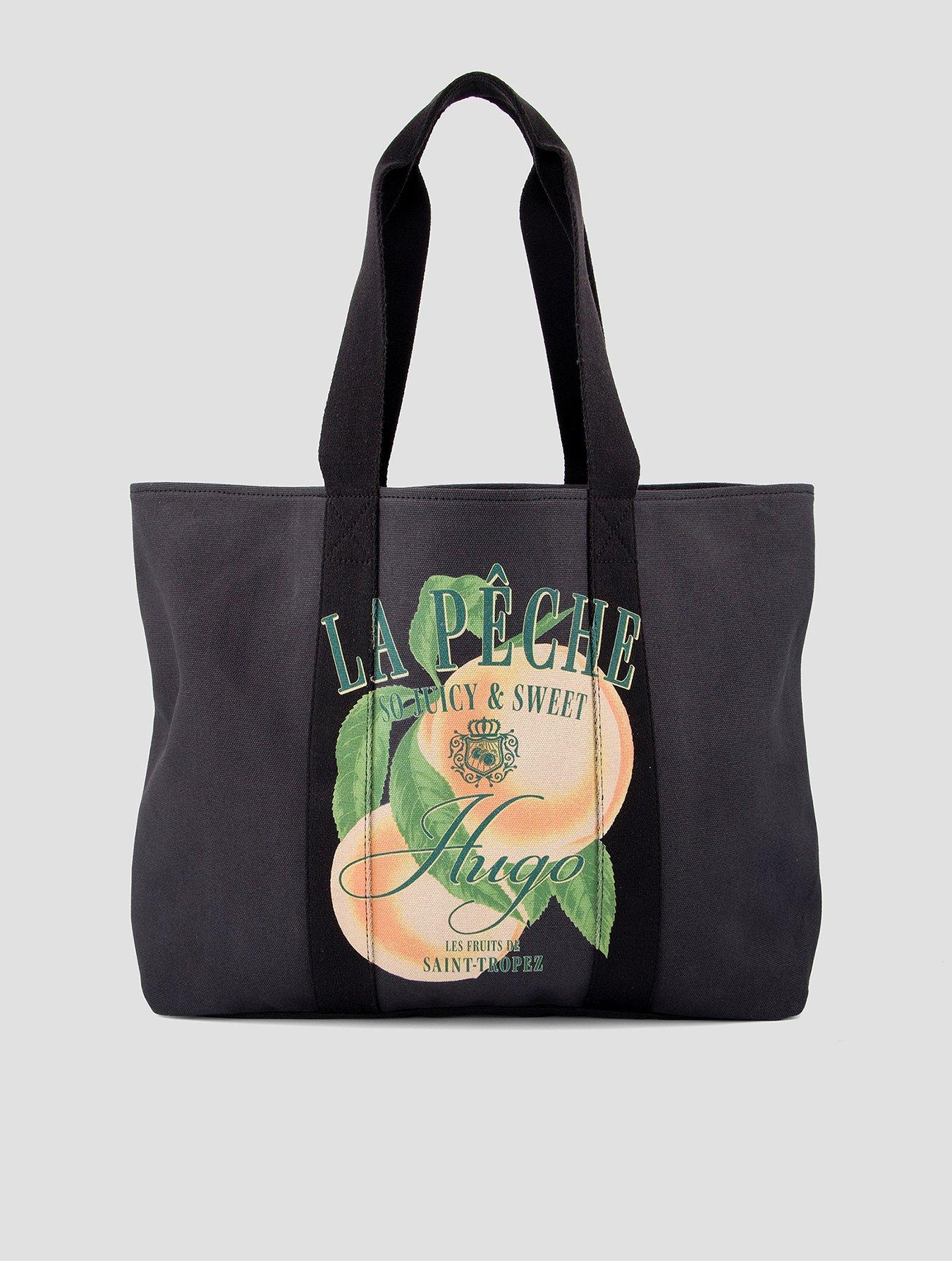 HUGO Becky Graphic Tote Bag - Black