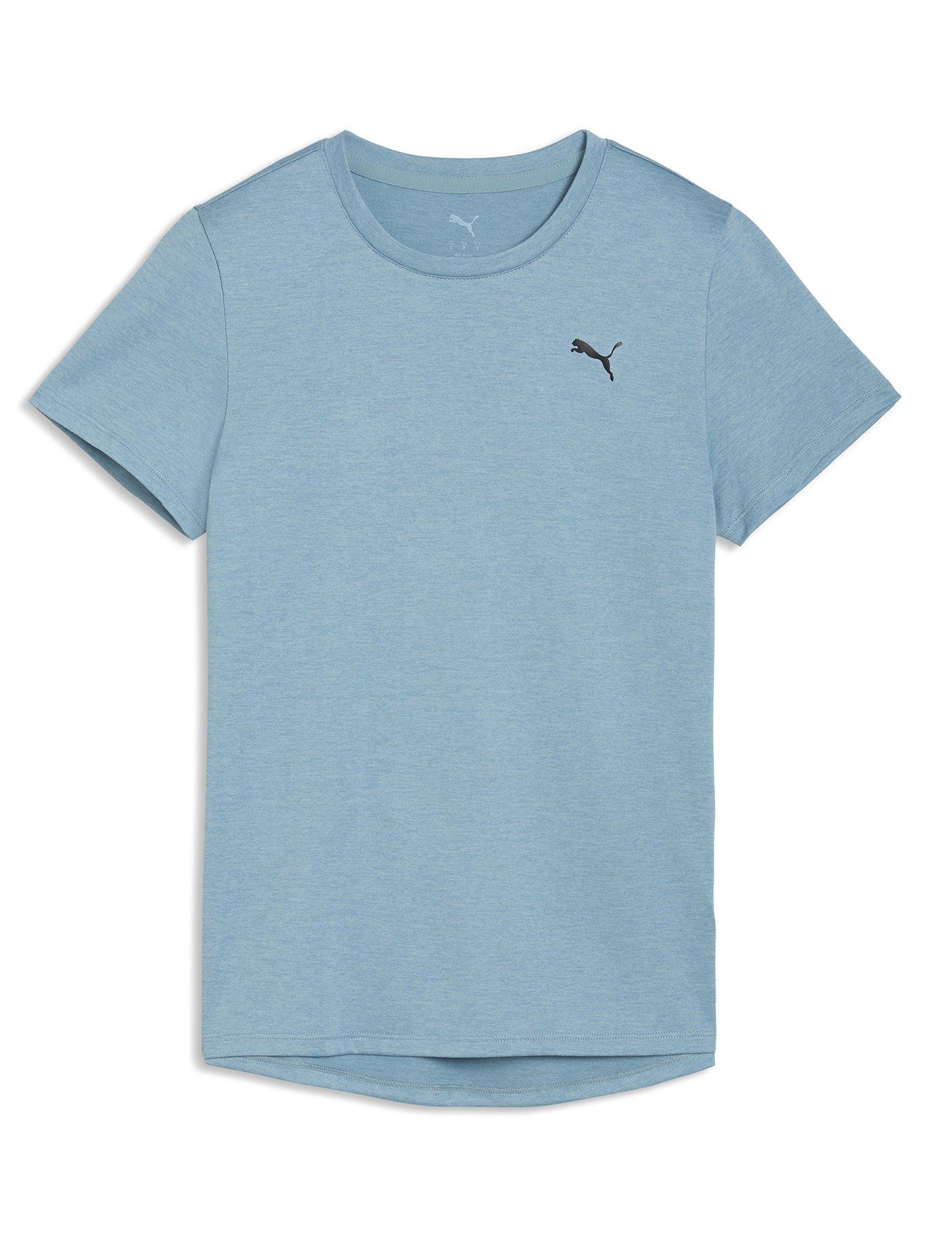 Puma Womens Training Tad Essential Heather T-Shirt, Blue, Size Xs, Women