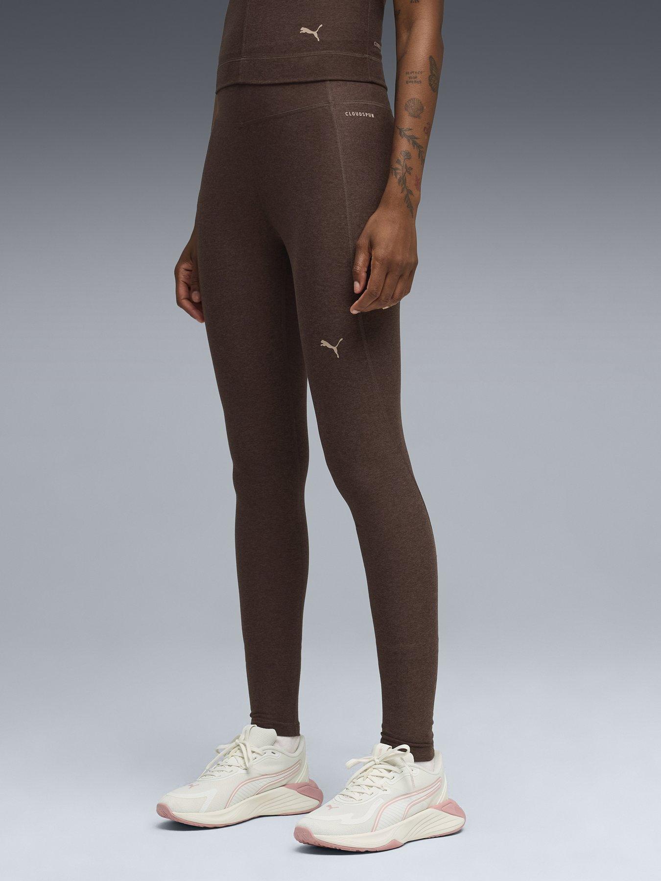 Puma Womens Training Cloudspun High Waist Tights, Brown, Size Xs, Women
