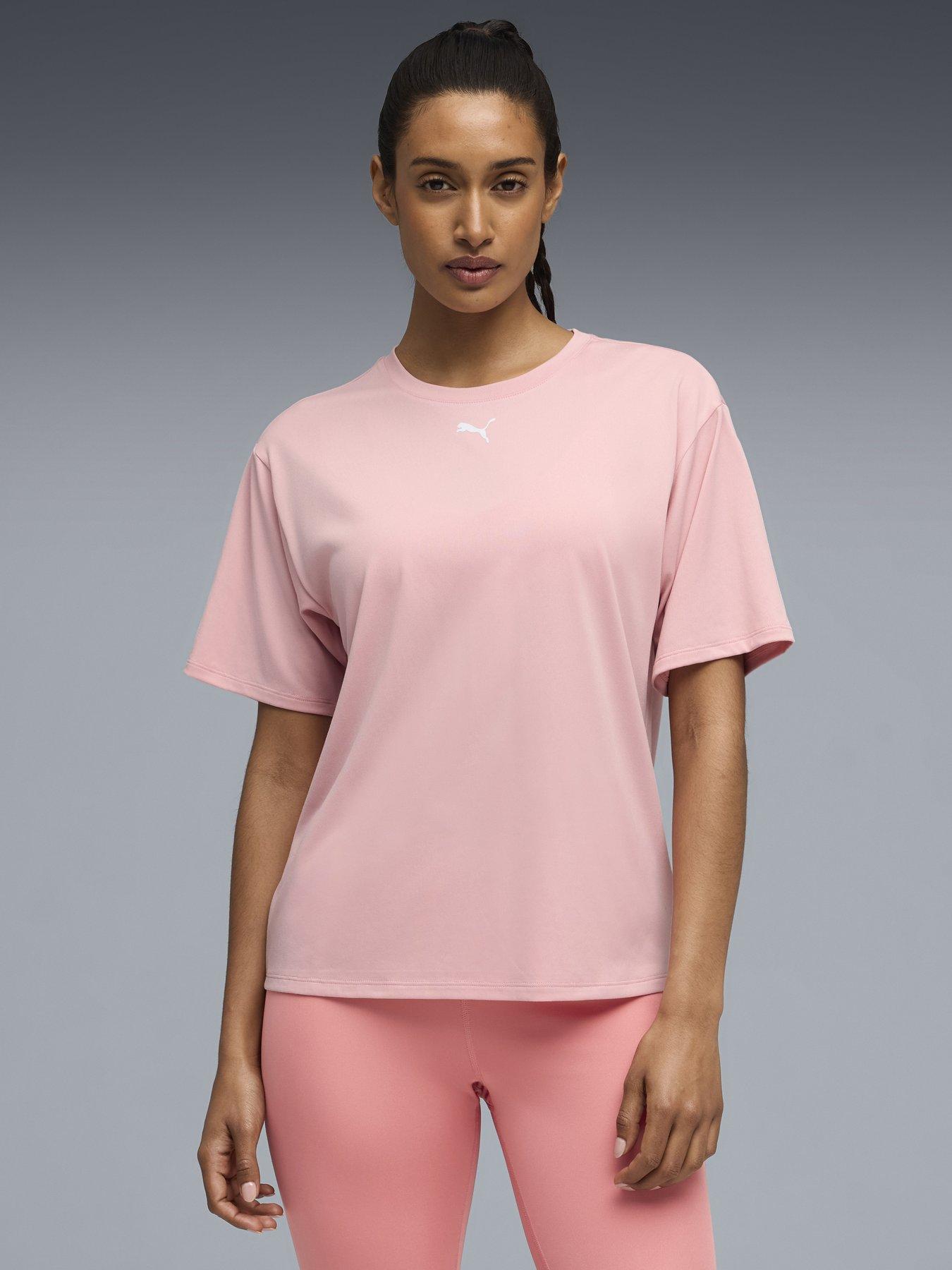 Puma Womens Training Tad Essential Relaxed T-Shirt - Pink
