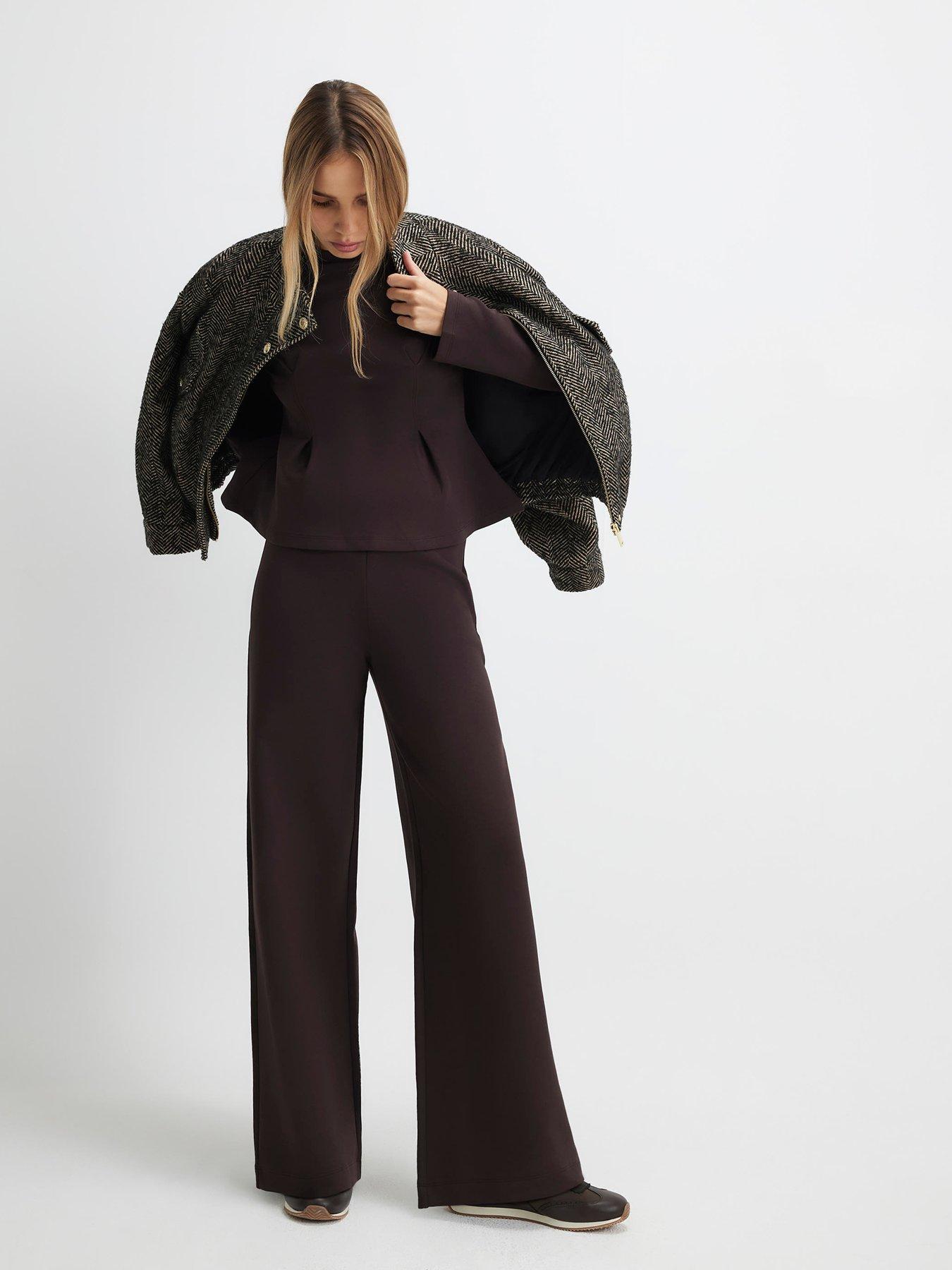 River Island Wide Leg Trouser - Brown