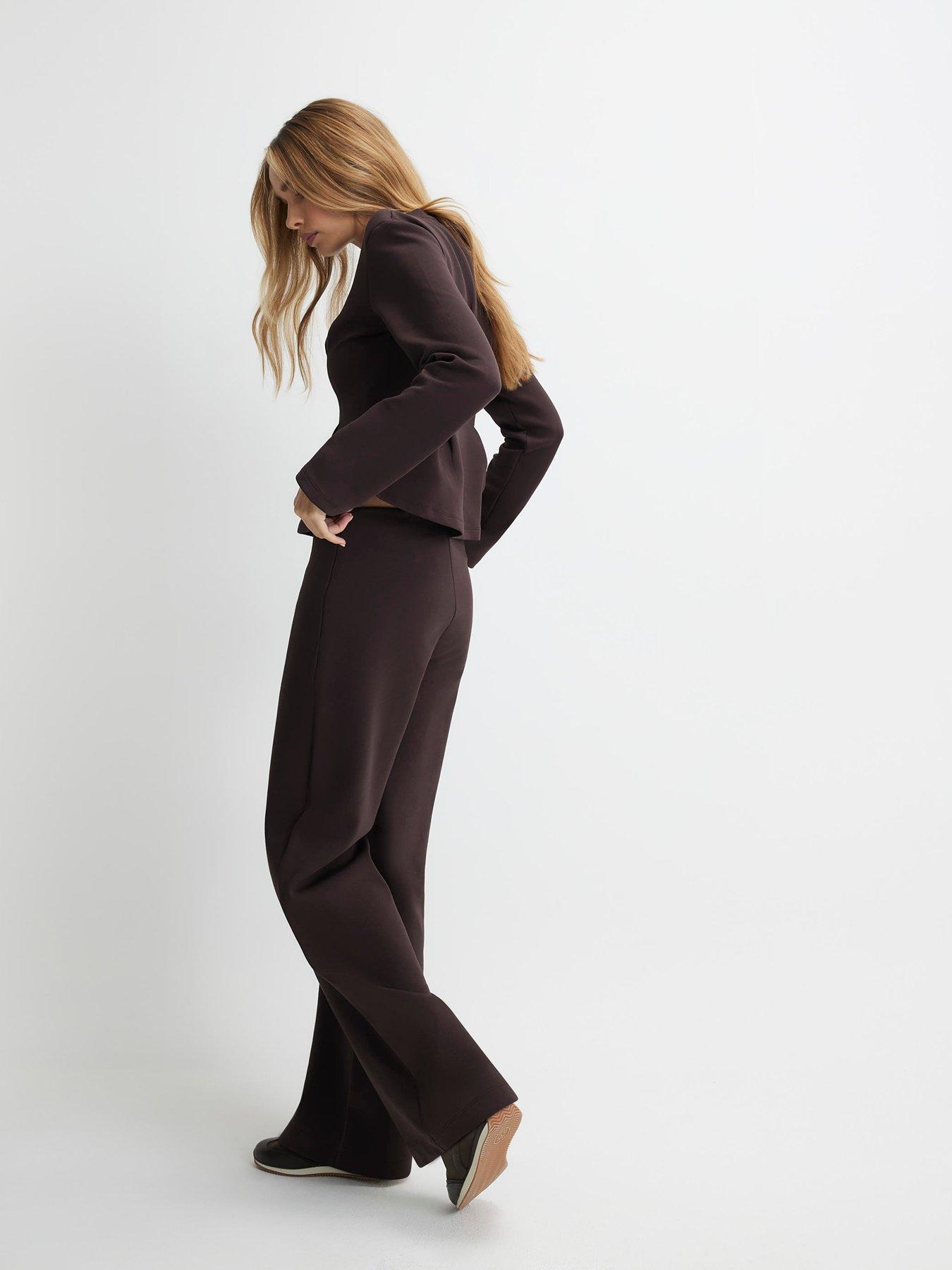 Image 2 of 6 of River Island Wide Leg Trouser - Brown